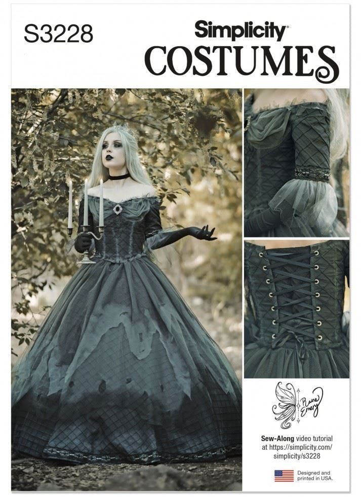 Simplicity Women's Sewing Pattern 3228, Costumes For K5 (8-10-12-14-16) - Intermediate - Y5 (18-20-22-24-26)