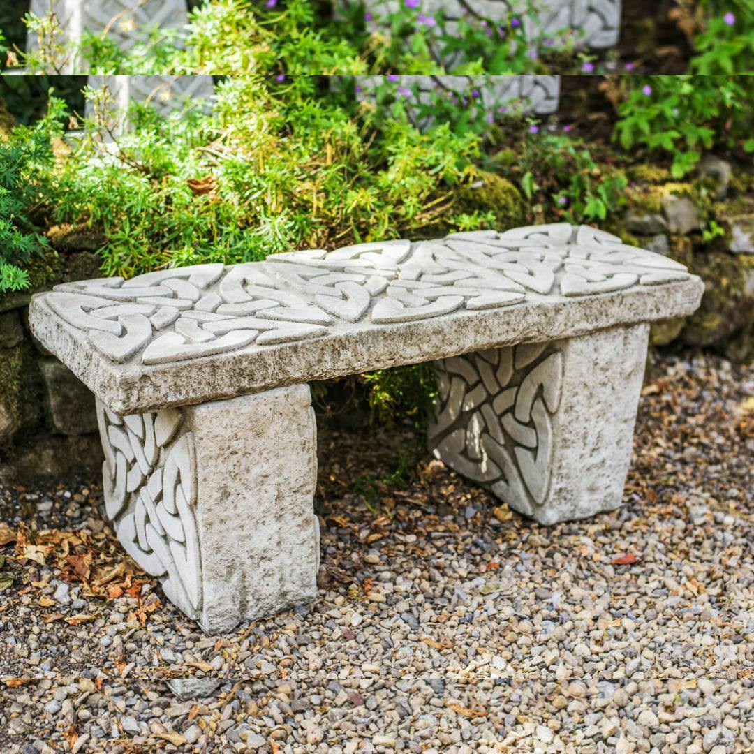 Osn Stone Garden Seat Bench Celtic Style