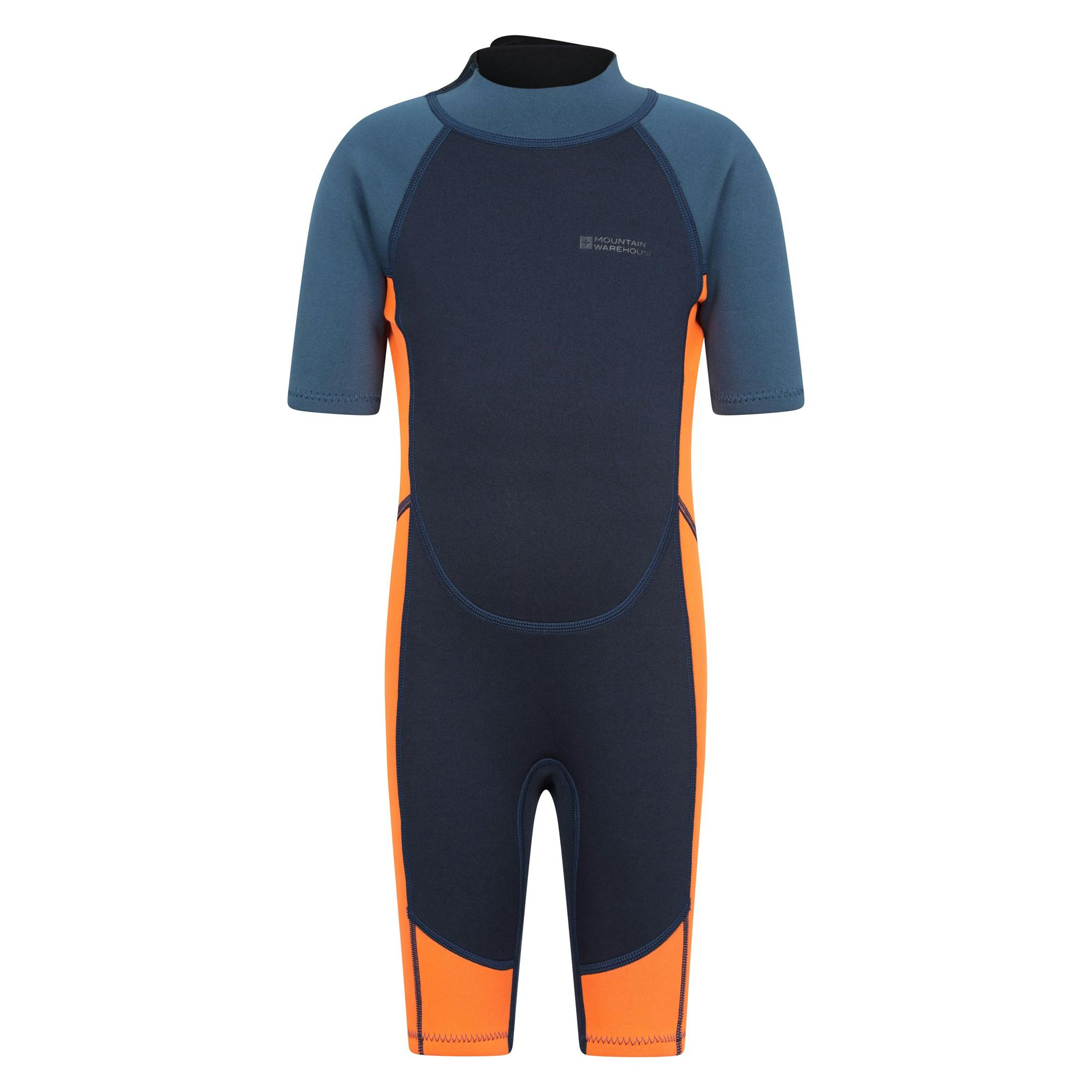 Mountain Warehouse Orange Kids Contrast Panel Wetsuit - Bright - 13 Years - Bright