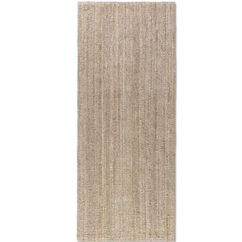 Rackhams Cream Handwoven Jute Rug – Natural Colour - 80X200 Cm