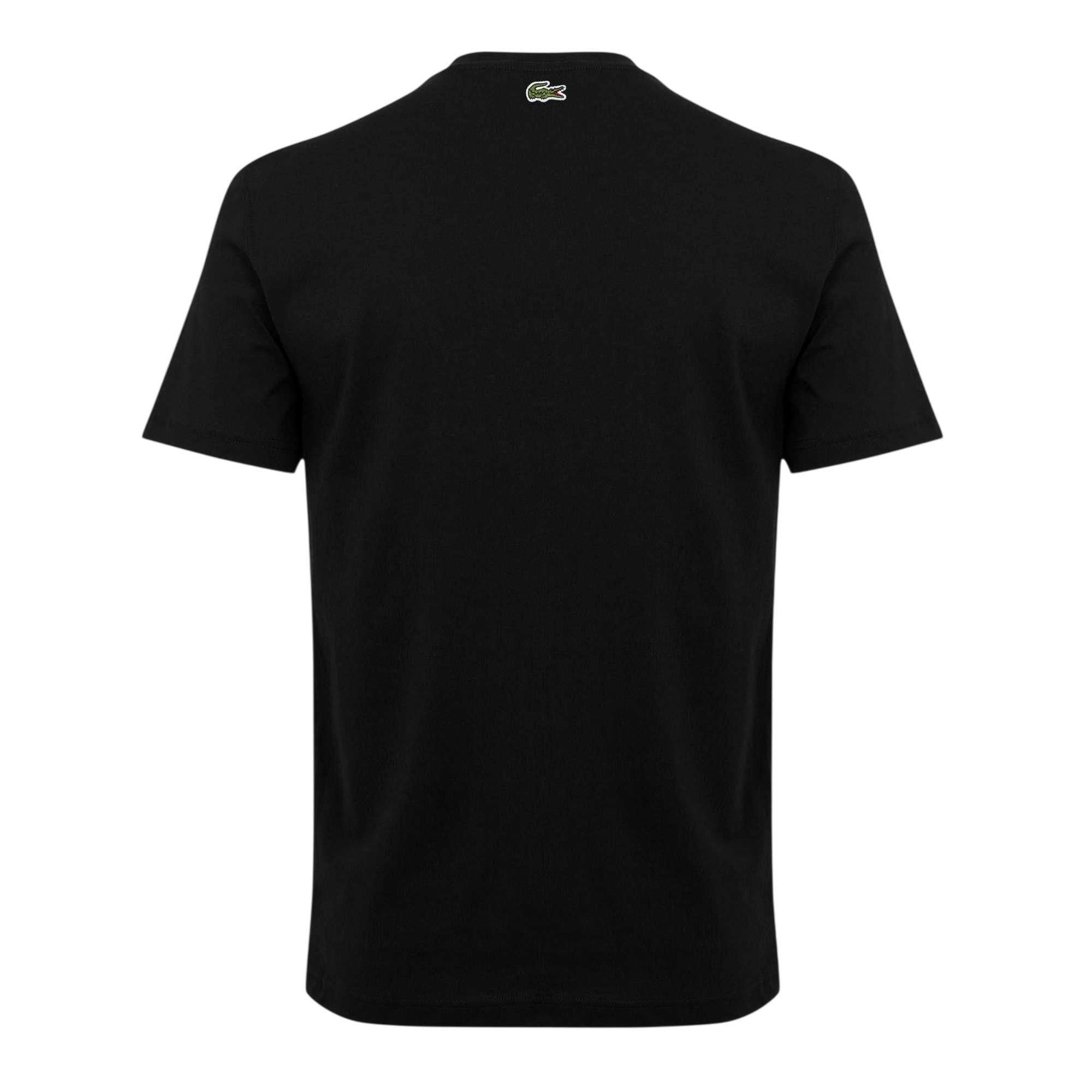 Lacoste Men's Black Paris Logo T-Shirt - S - 100% Cotton