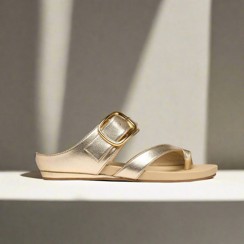 Calla Women's Light Ruby - Champagne Leather Sandals - Uk 4 / Eu 37