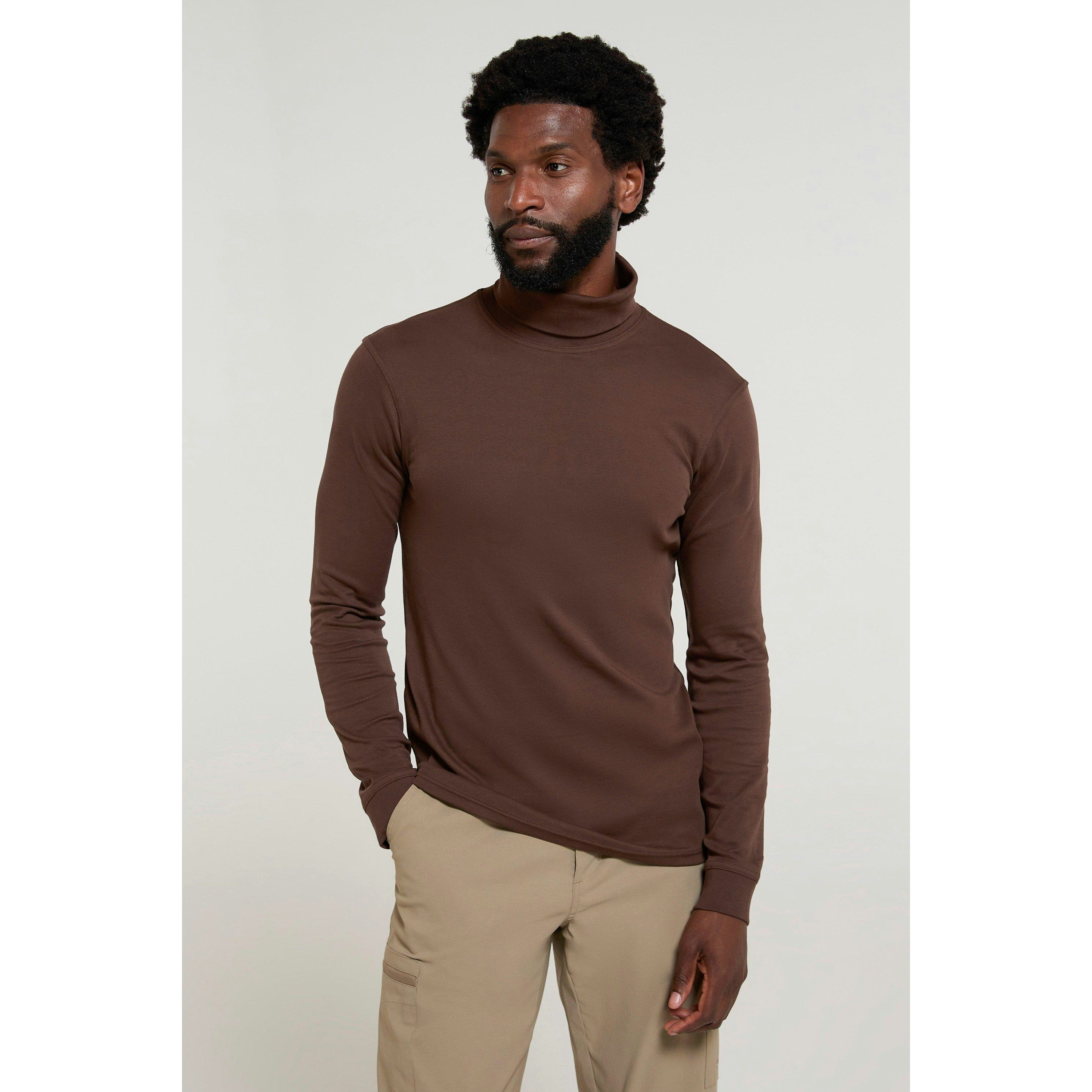Mountain Warehouse Men's Brown Meribel Cotton Thermal Top - Xxl