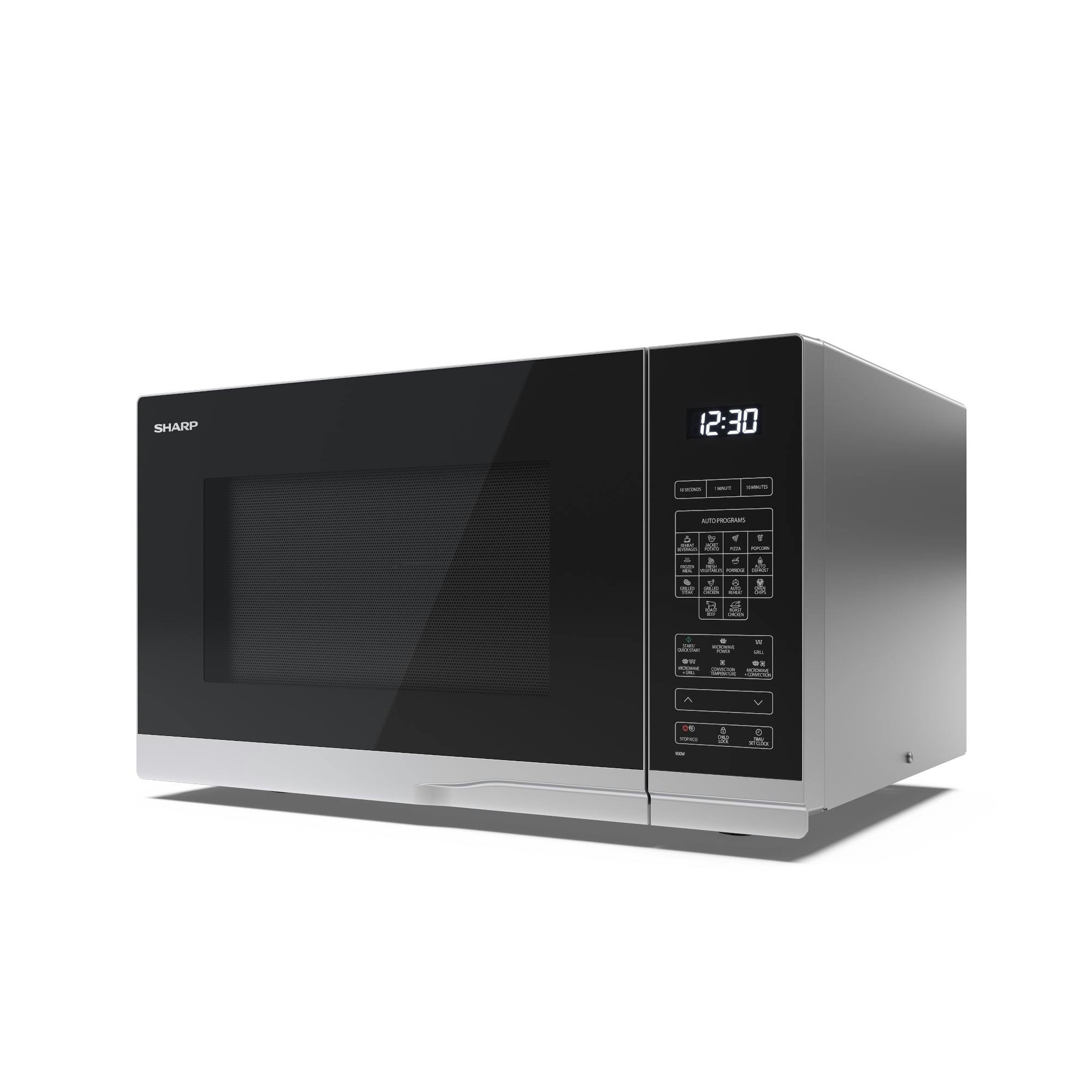 Sharp Silver Yc-Pc322au-S 32L 1000W Microwave Oven With Grill And Convection