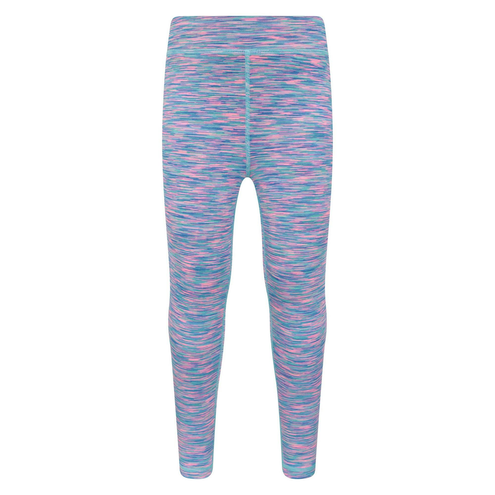 Mountain Warehouse Girls Blue Kayleigh Ii Space Dye Leggings - 7-8 Years - 100% Polyester