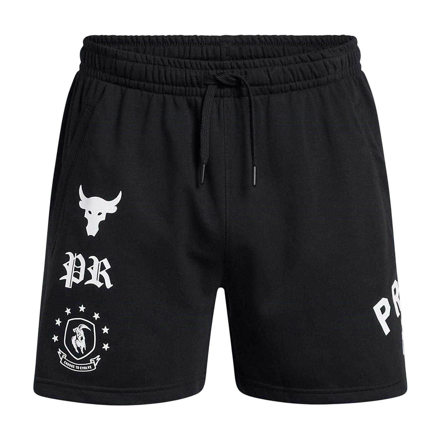 Under Armour Men's Black Project Rock Terrycloth Shorts - S S - 80% Cotton/20% Polyester