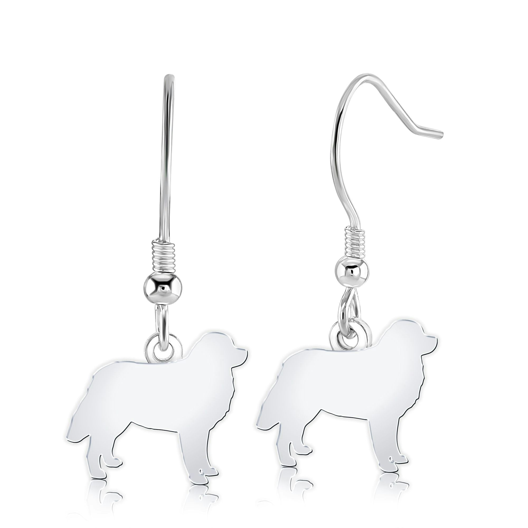 Mylee London Silver Estrela Mountain Dog Silhouette Earrings - No - Hook