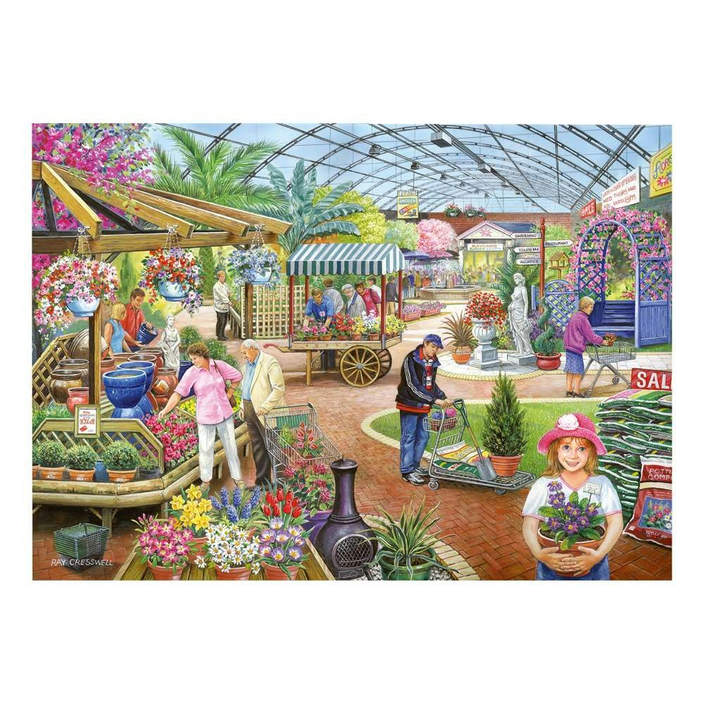 The House Of Puzzles At The Garden Centre 500 Piece Jigsaw Puzzle Size 34