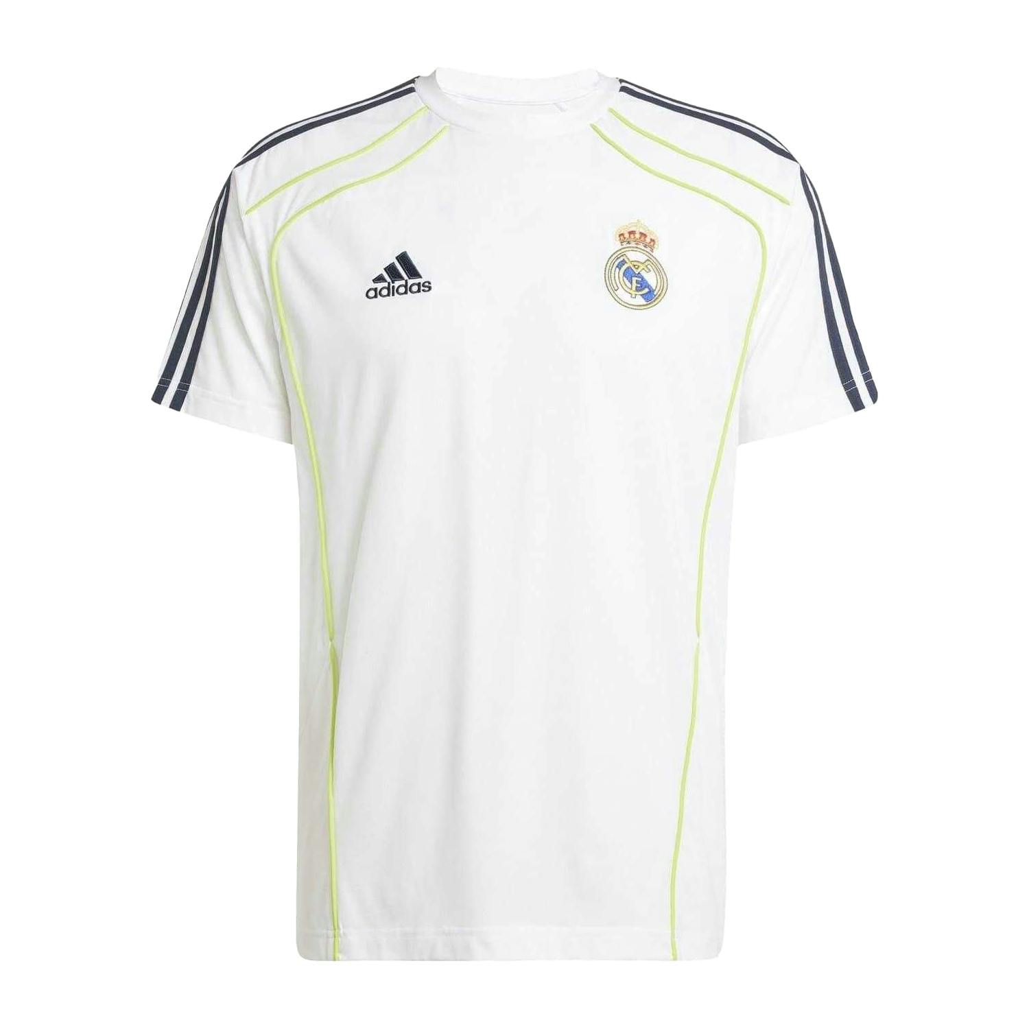 Adidas Men's White Ubackpack Real Madrid Cf T-Shirt - M