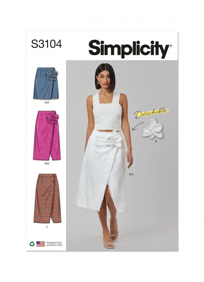 Simplicity Women's Sewing Pattern 3104, Skirts For K5 (8-10-12-14-16) - Intermediate - K5 (8-10-12-14-16)
