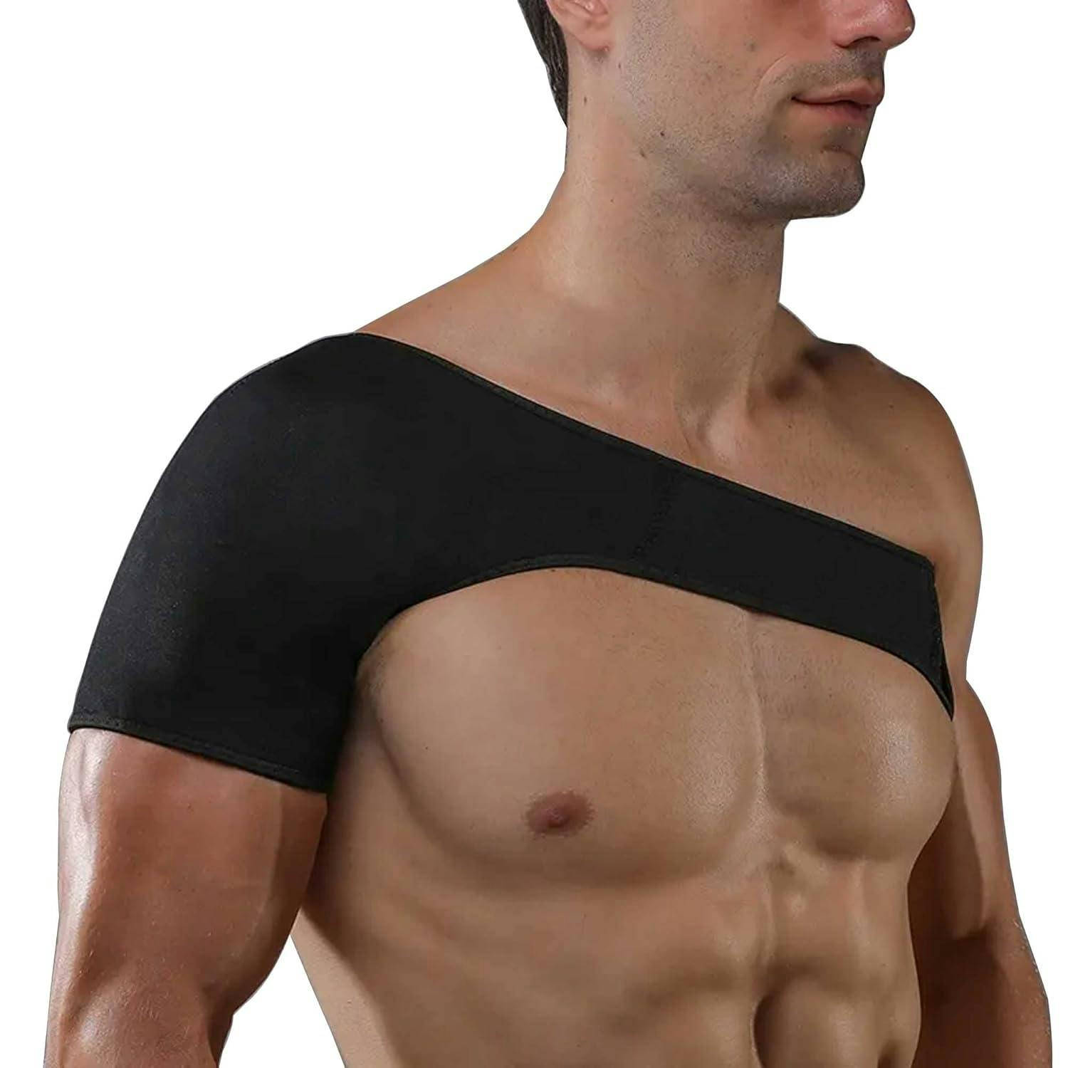 Kav Black Men's Sgs Certified Neoprene Material Adjustable & Comfortable Shoulder Brace For Shoulder Injury & Pain In - Image 5