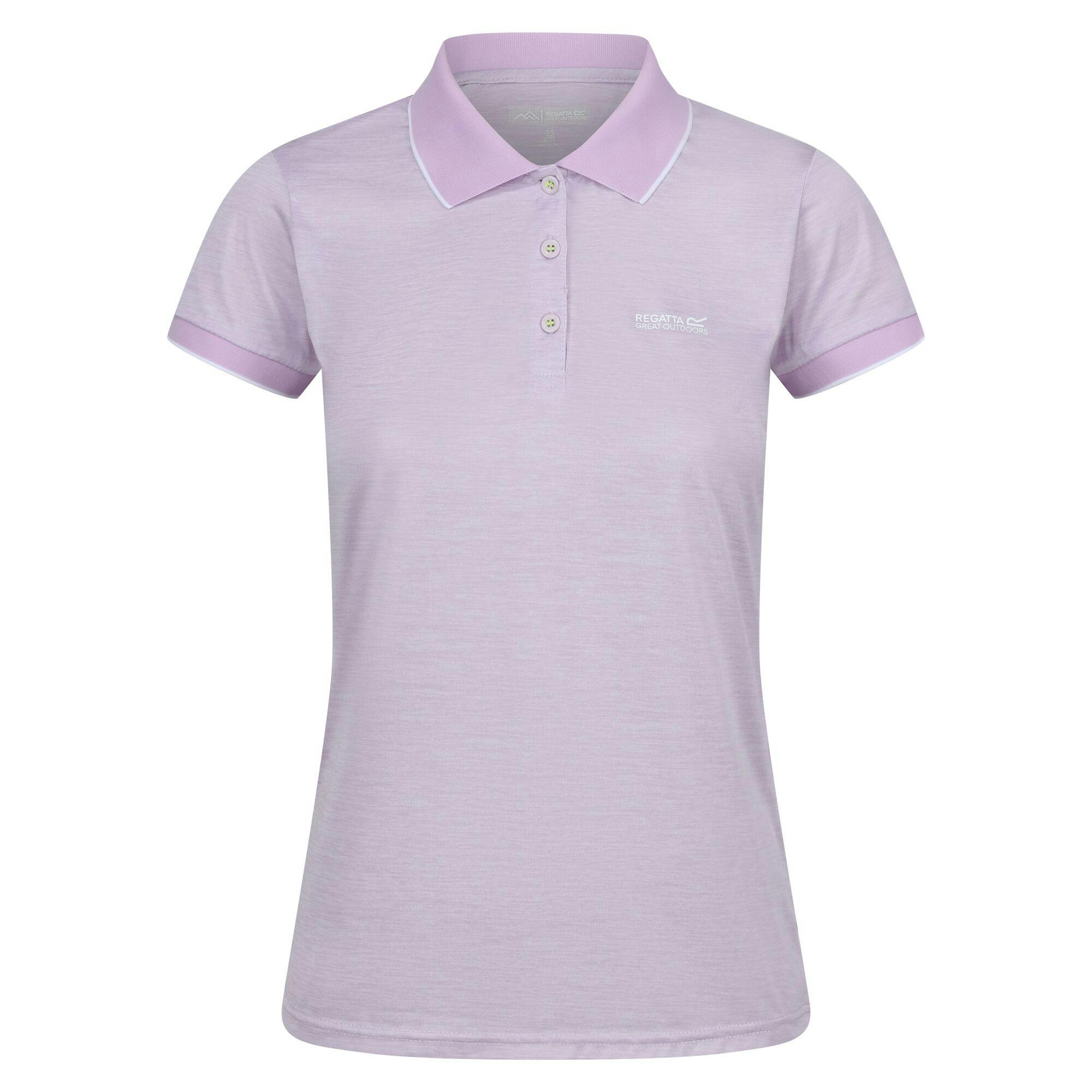Regatta Women's Lilac Remex Ii Polo Neck T-Shirt - Frost - 8 Uk - Frost - 100% Polyester