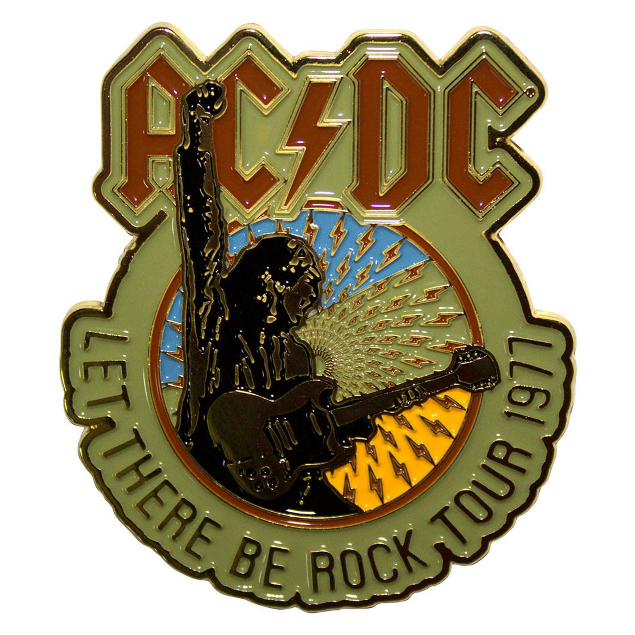 Paradiso Clothing Ac/Dc Let There Be Rock Tour 77 Pin Badge