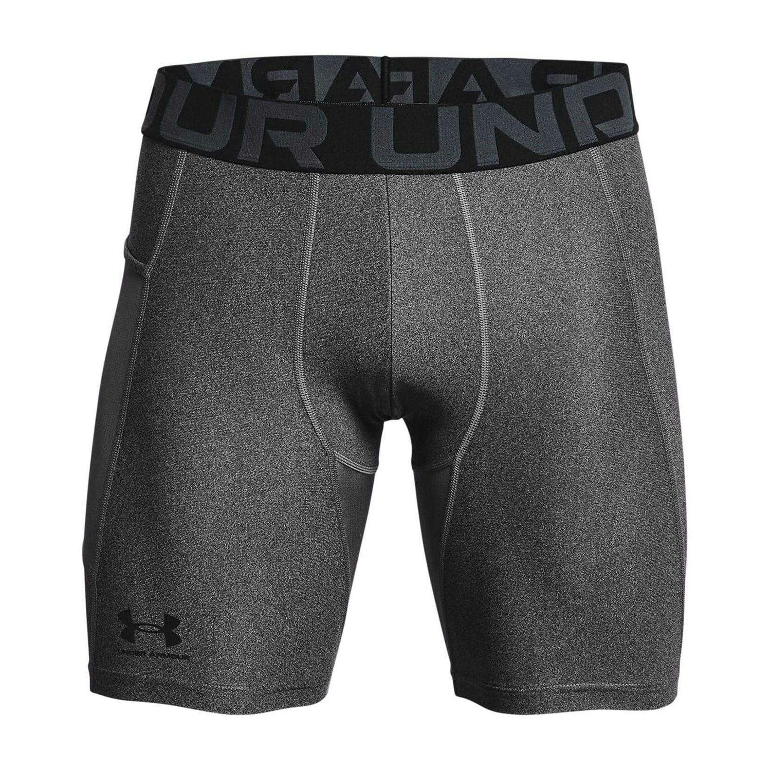Under Armour Men's Heatgear Fitted Compression Shorts - Carbon Heather - M - Carbon Heather - 100% Mixed
