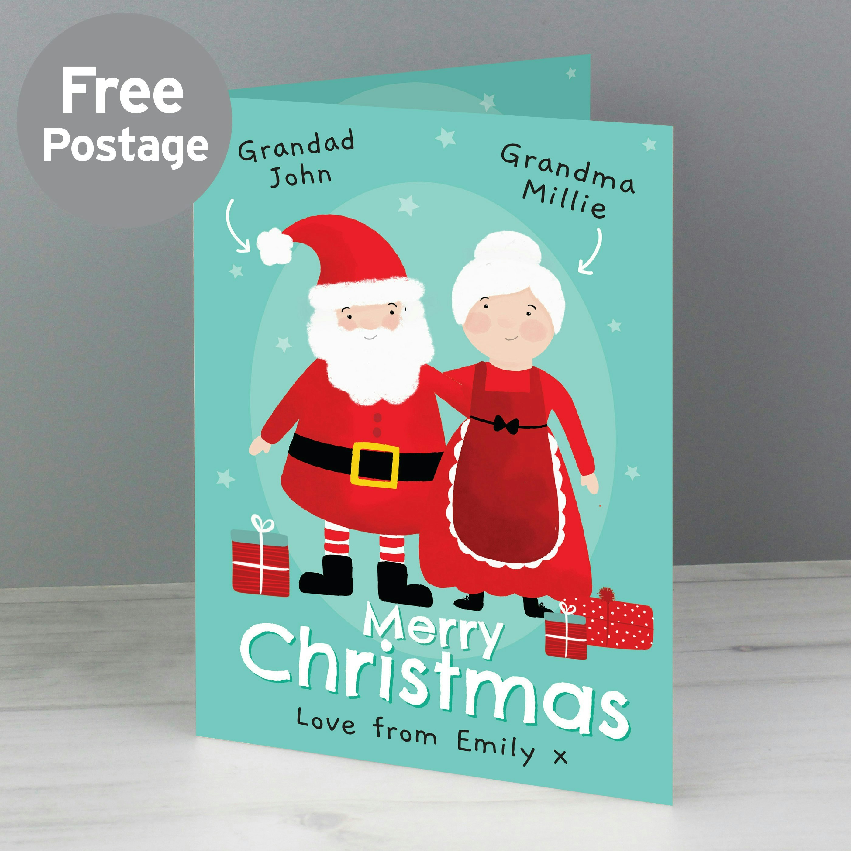 Personalised Memento Company Personalised Mr & Mrs Claus Card