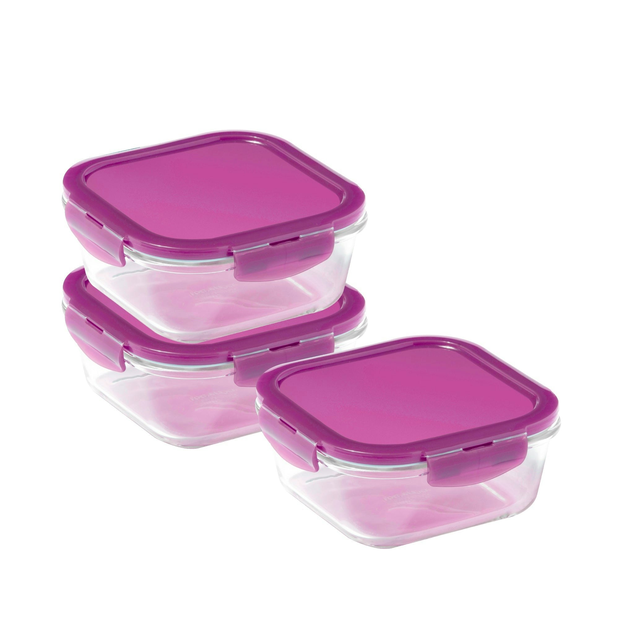Locknlock Ovenglass Square Food Containers With Lids, X 750Ml Size 3