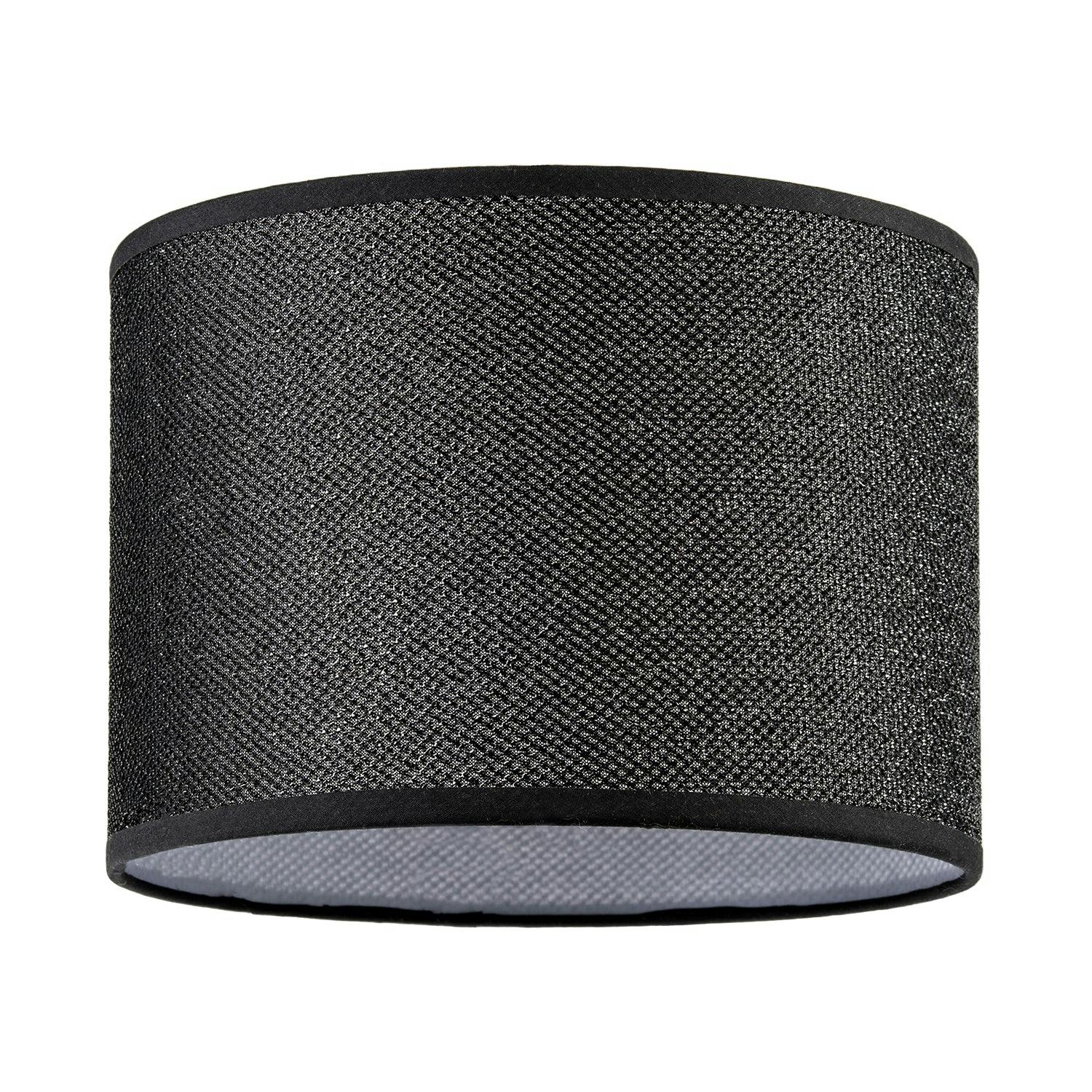 Happy Homewares Black Modern And Designer Mini Diamond Glitter Fabric Lamp Shade