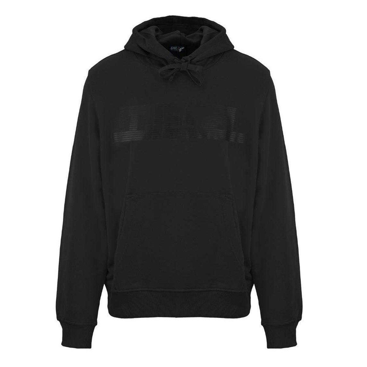 Diesel Men's Black Monotone Logo Hoodie - S