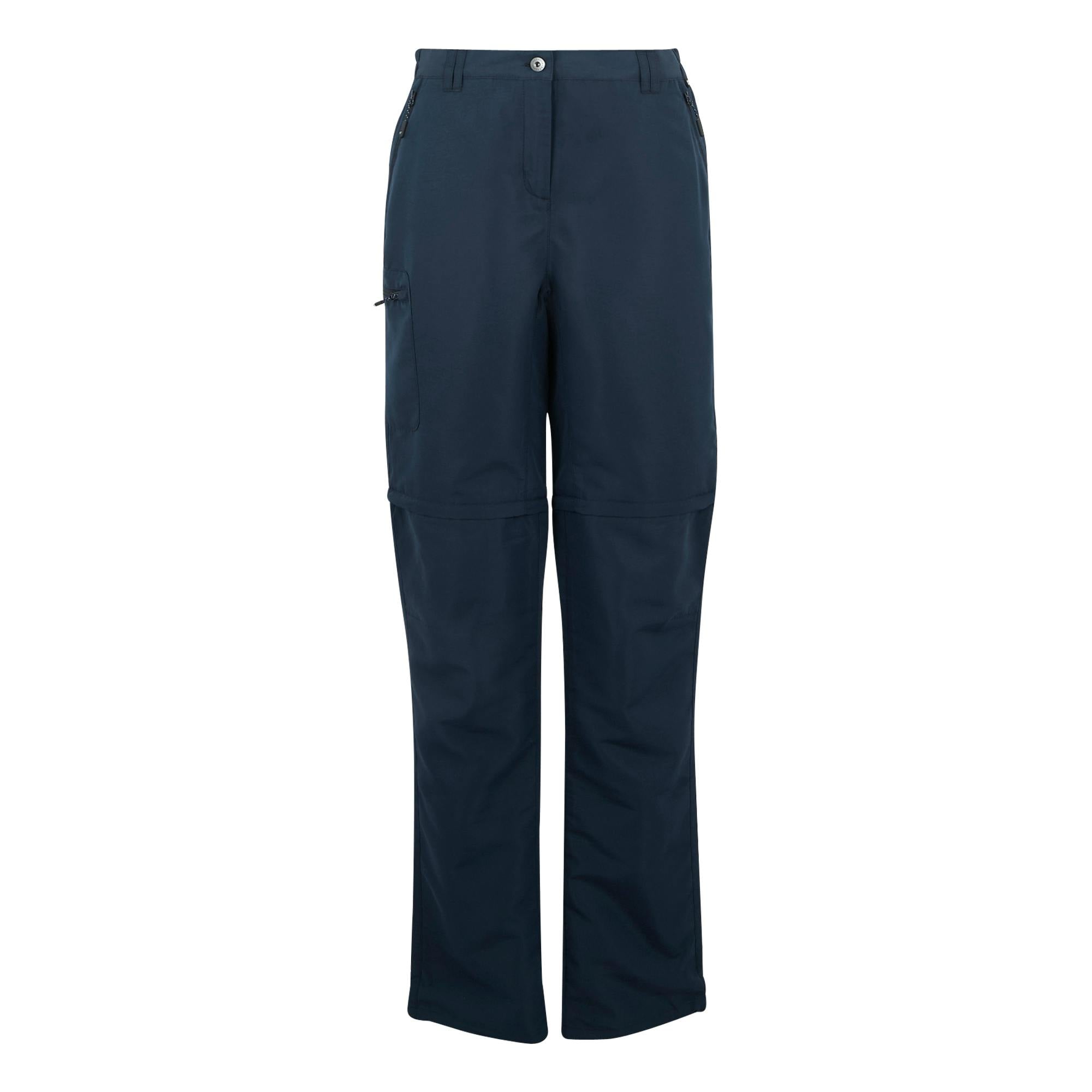 Regatta Women's / Chaska Iii Zip-Off Hiking Trousers - Navy - Navy - 8 Uk R - 100% Recycled Polyester