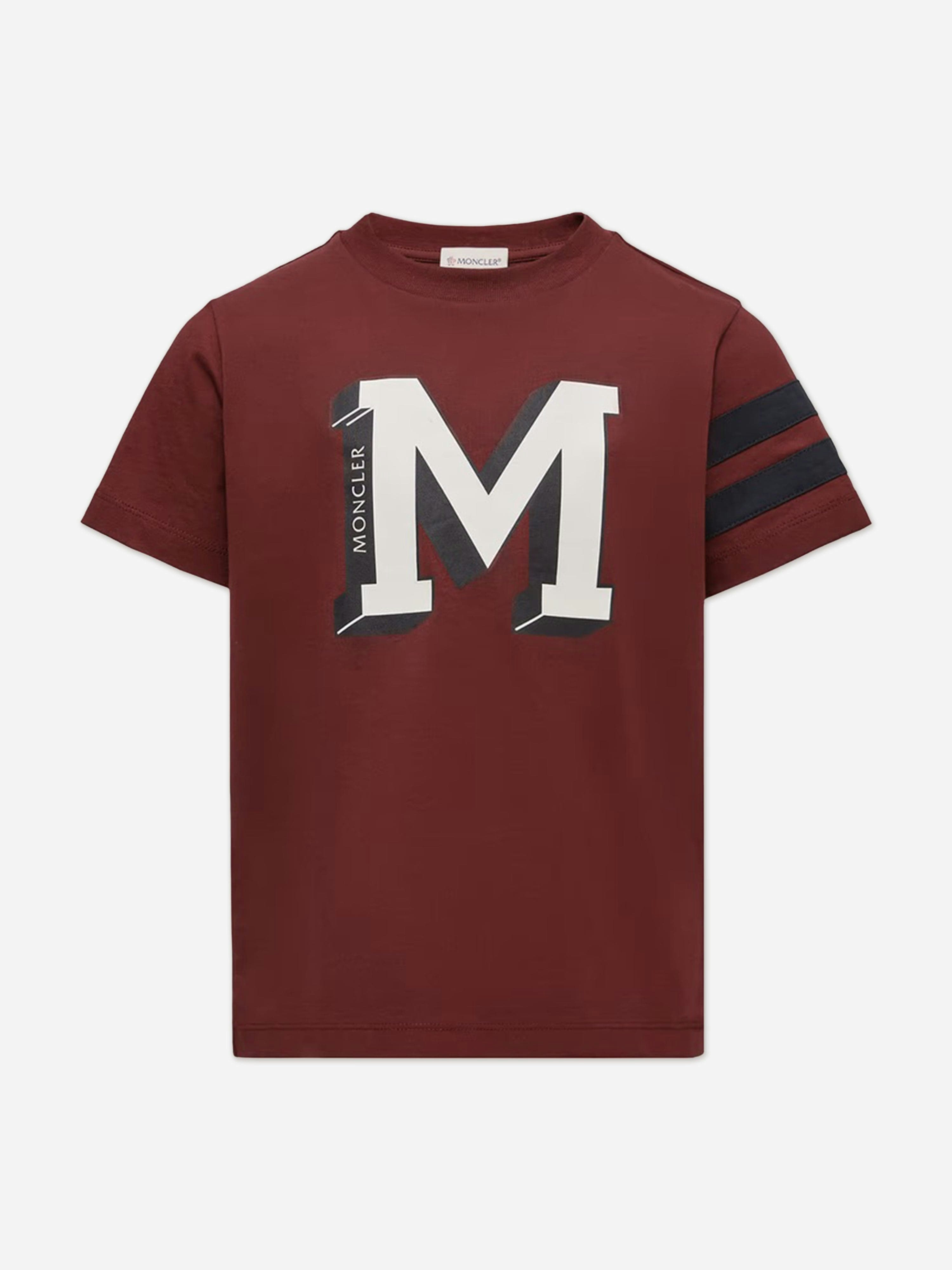 Moncler Enfant Boys Red Logo T-Shirt In - 14 Yrs
