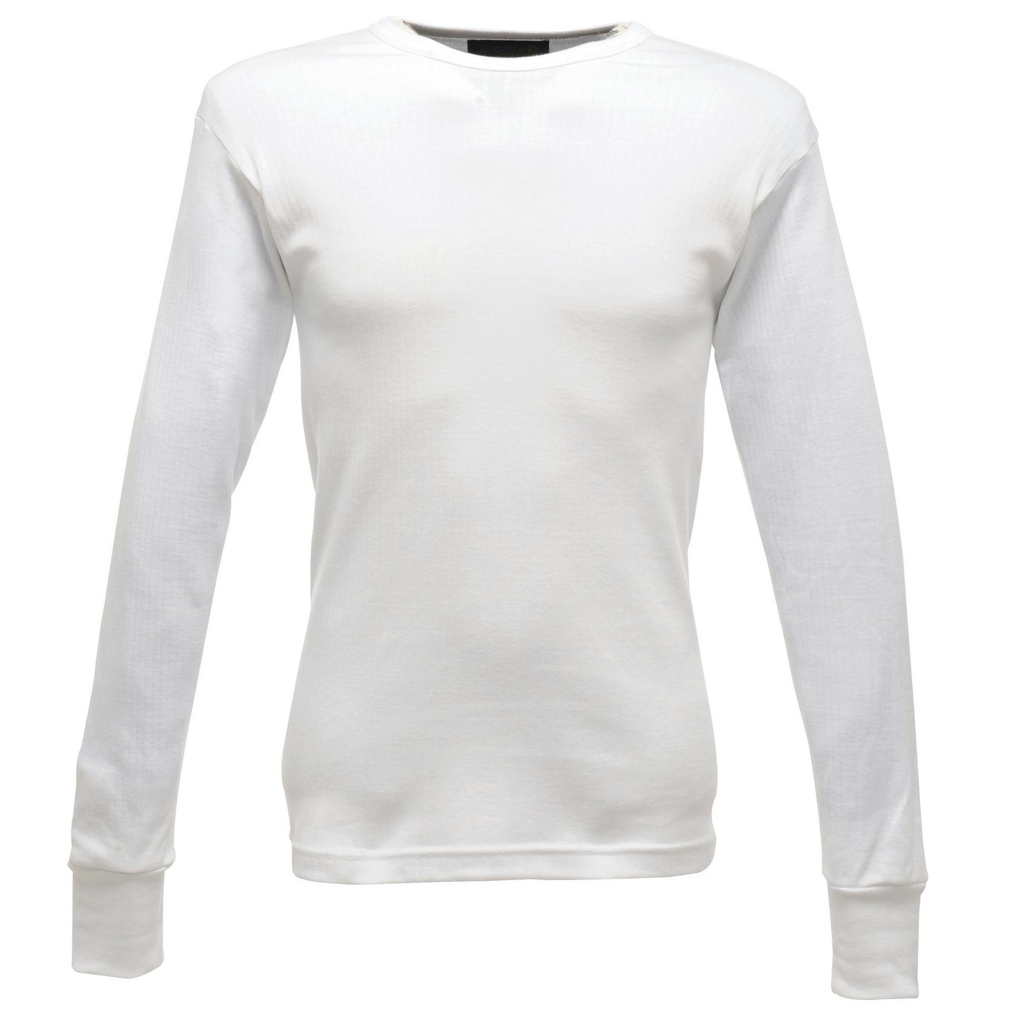 Regatta White Thermal Underwear Long Sleeve Vest / Top - 2XL - 50% Cotton/50% Polyester