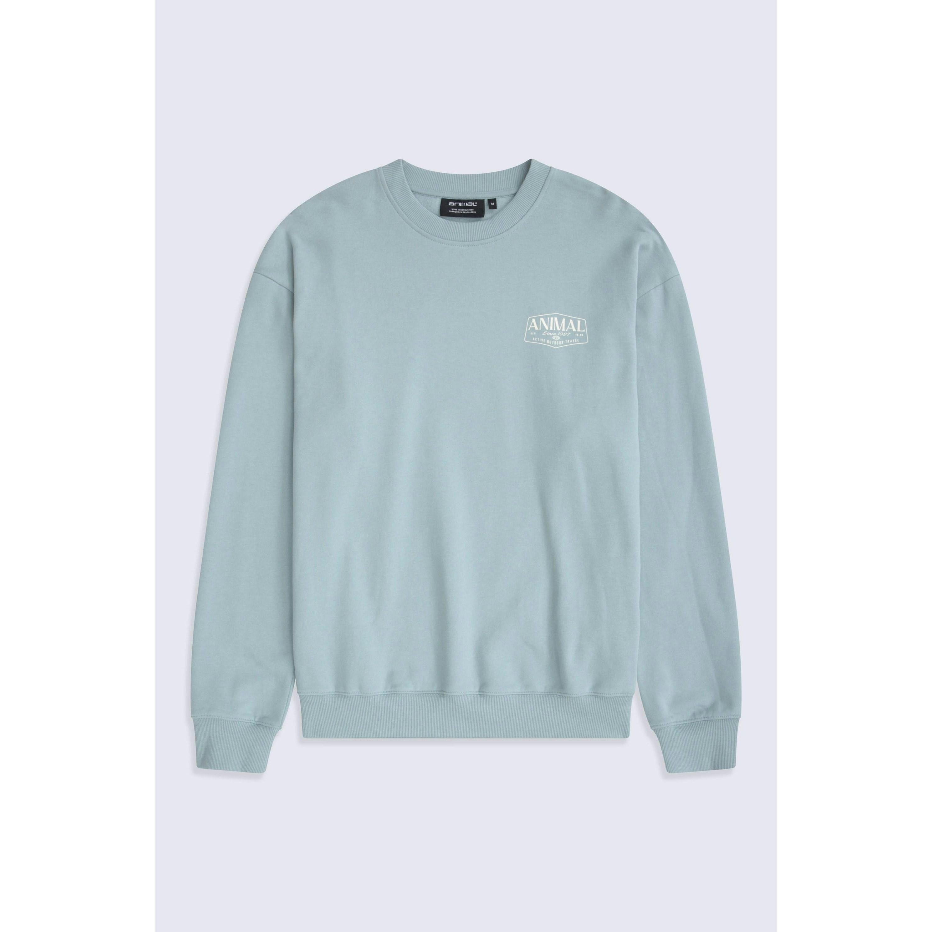 Animal Men's Blue Jonah Organic Sweatshirt - Bright - Xs - Bright - 100% Mixed