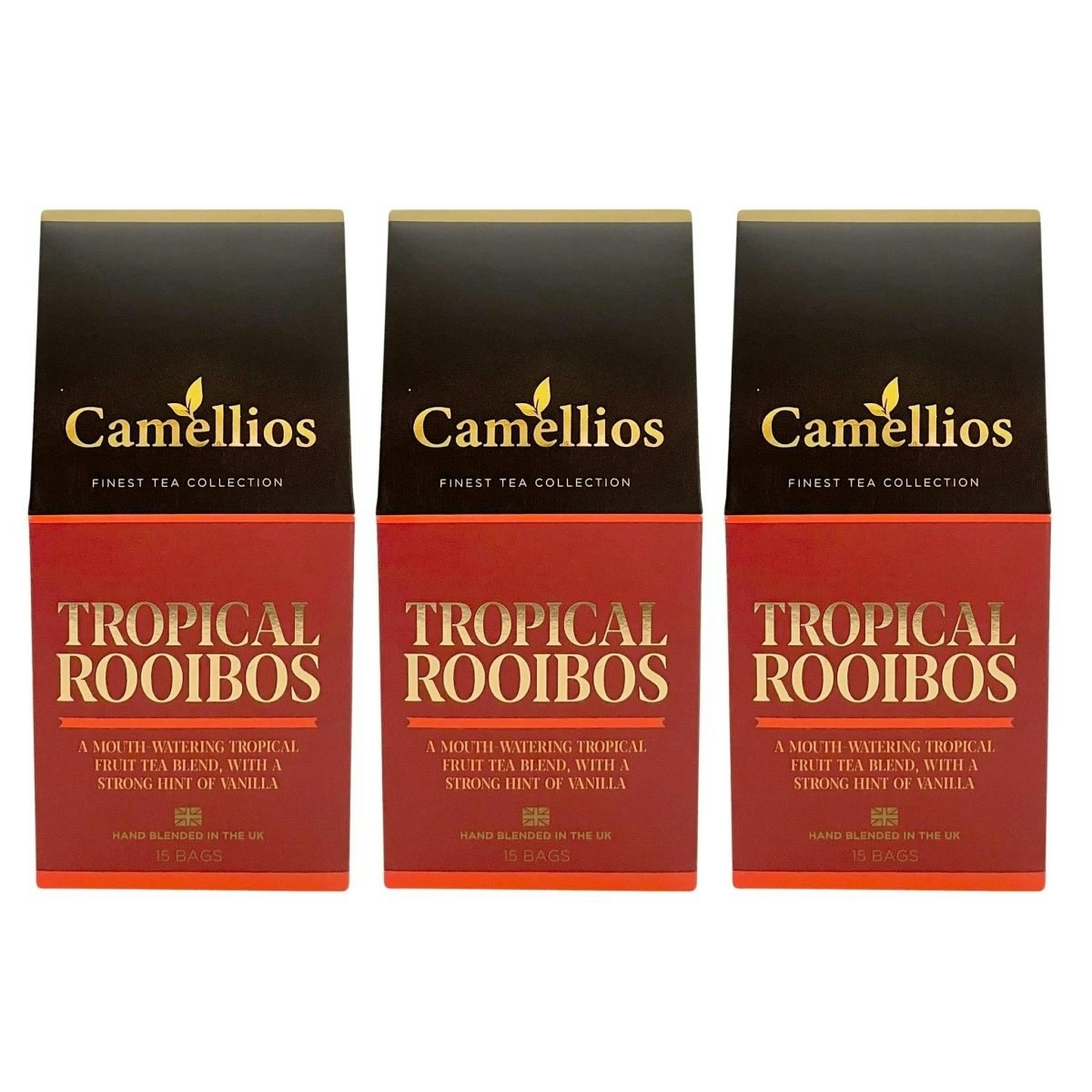 Camellios Orange Tropical Rooibos Fruit Tea - 3 Packs (45 Tea Bags)