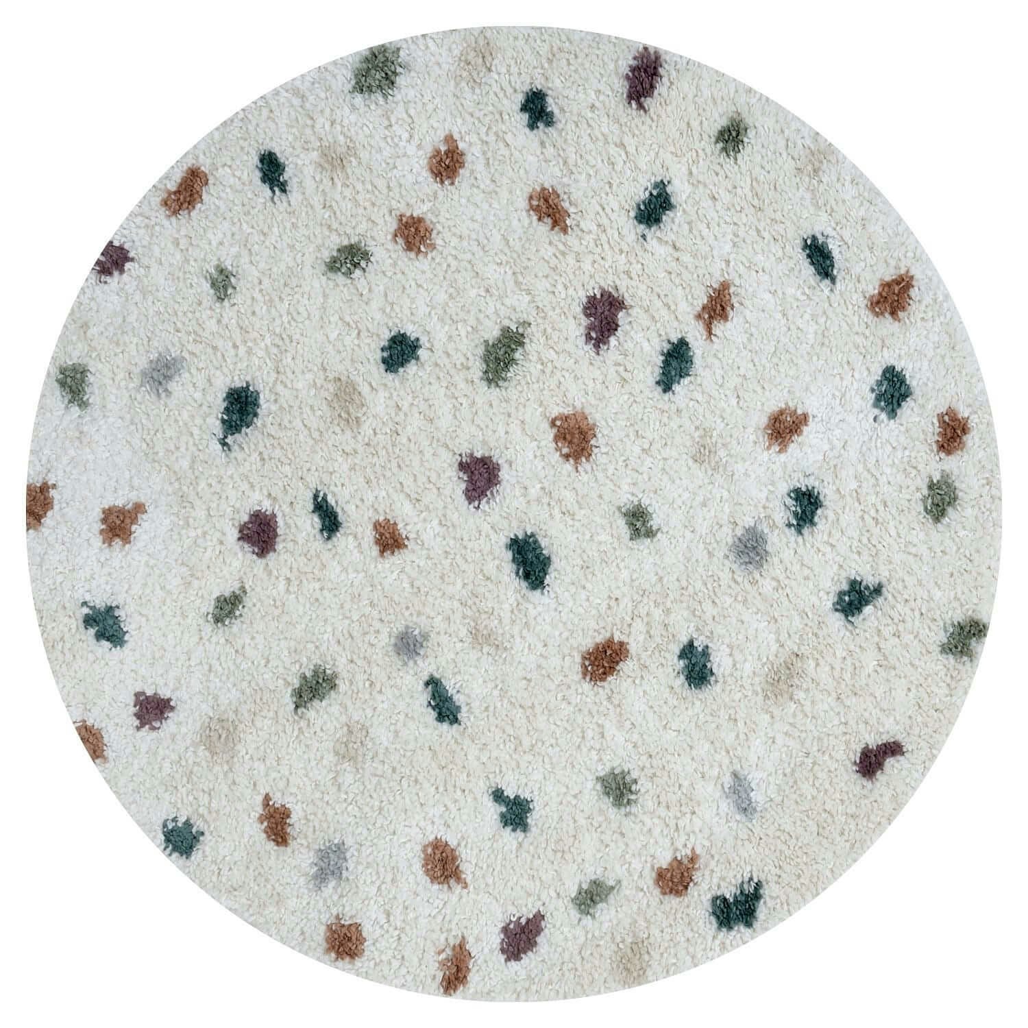 The Rugs Moodi Shaggy Multicolour Jubile Rug - Ø 120 Cm