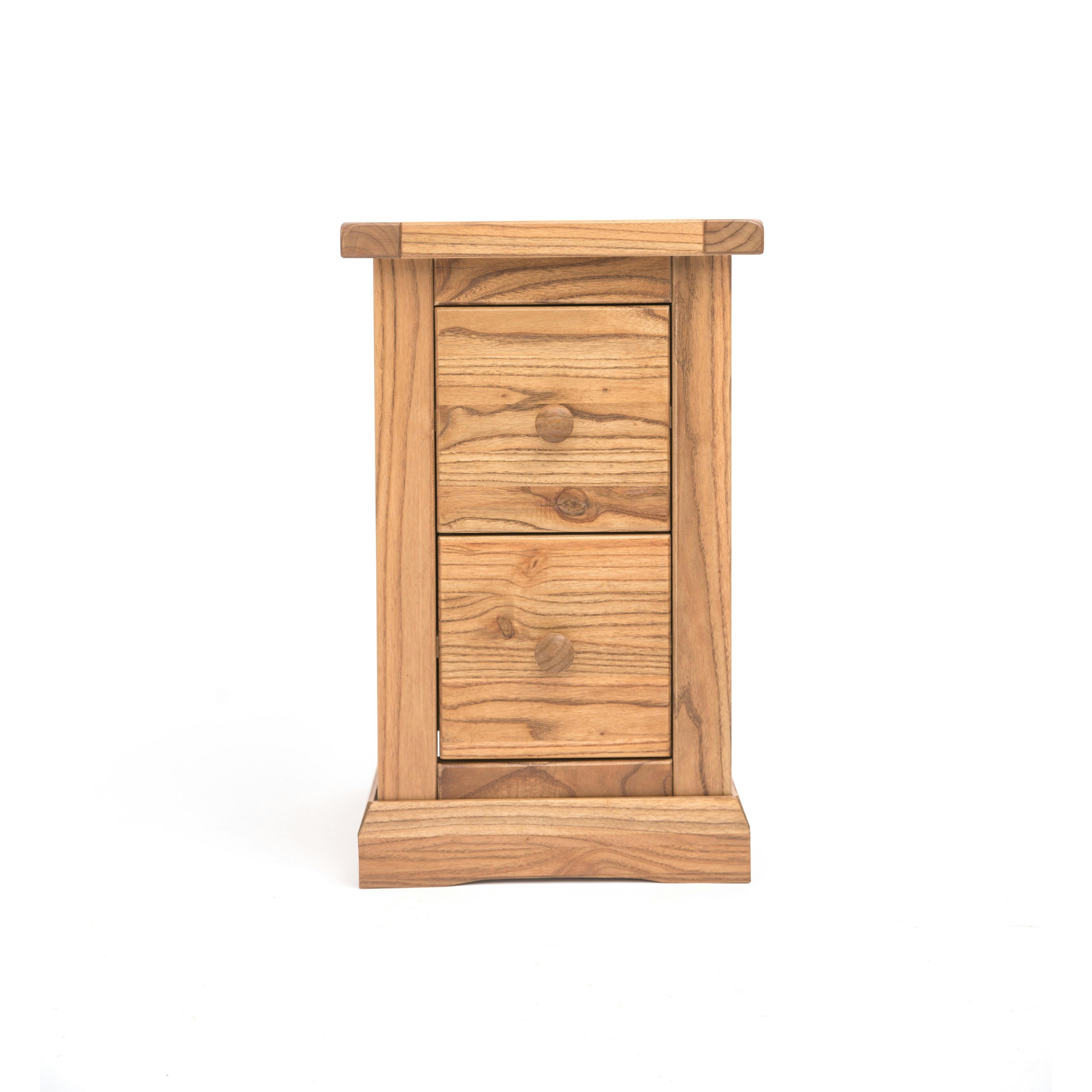 Cabinet Bits Salerno 2 Drawer Petite Bedside Table - Natural