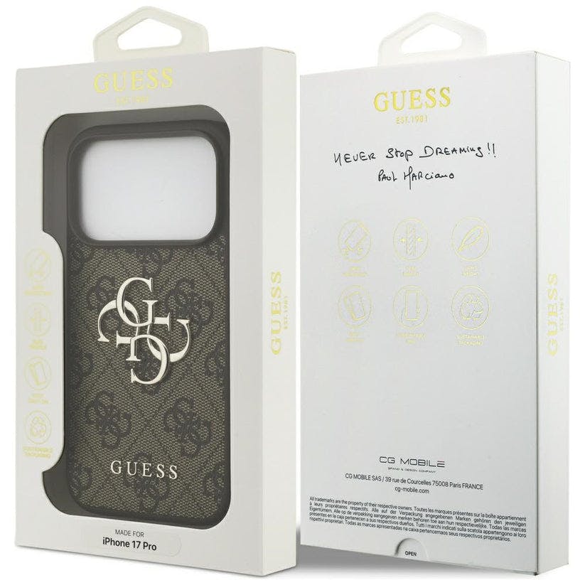 Guess Brown 4G Big Logo Case For Iphone 17 Pro 6.3" - Guhcp17l4gmgbr