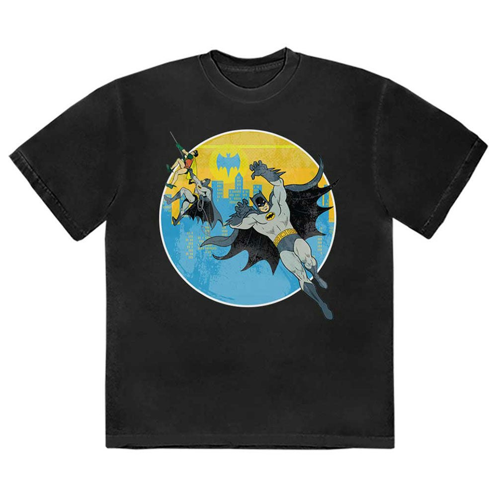 Paradiso Clothing Unisex Black Dc Comics Batman Bat Leap Logo T Shirt - L