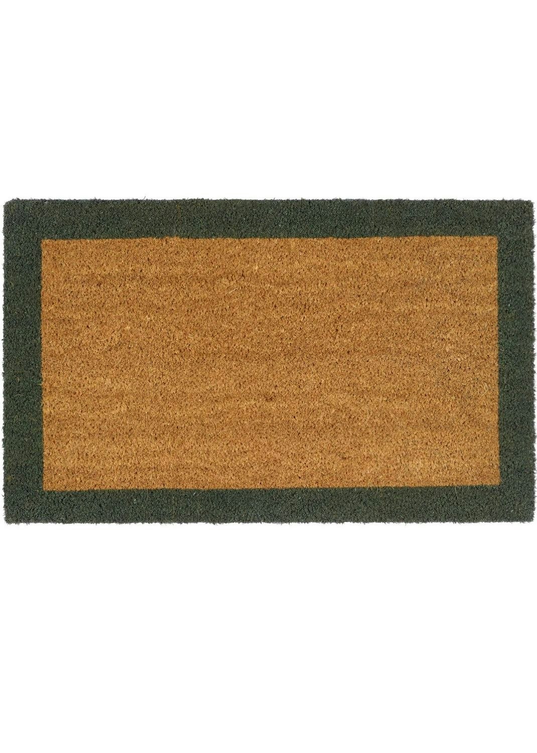 Rackhams Brown/Green Eco-Friendly & Coir Outdoor Mat - 60X90 Cm