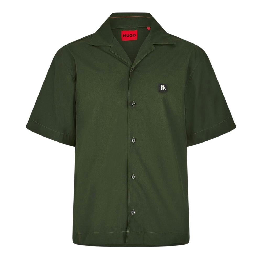 Hugo Men's Green Espino Overshirt - S - 100% Cotton