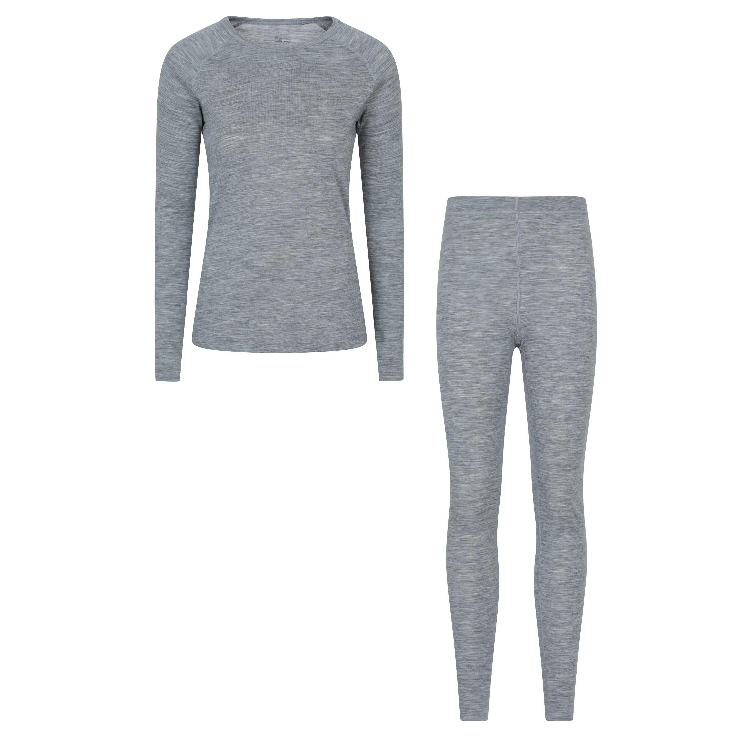 Mountain Warehouse Women's Light/Grey / Merino Wool Base Layer Set - 18 Uk - 80% Merino Wool/20% Polyester