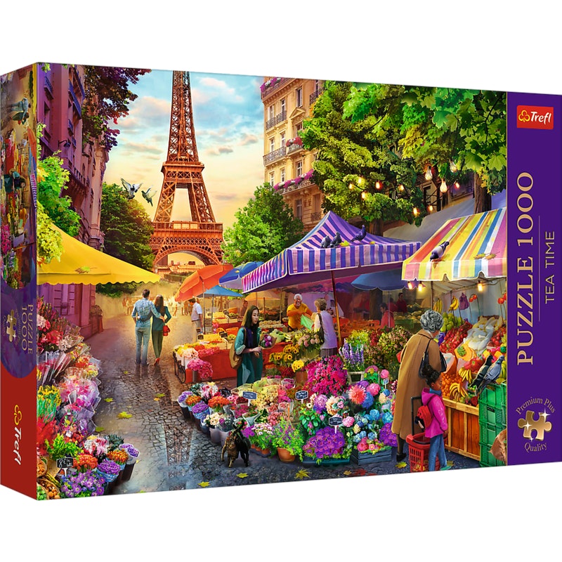 Trefl Tea Time: Flower Market, Paris 1000 Piece Puzzle