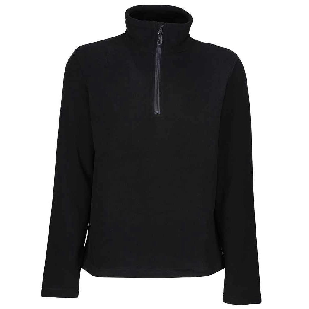 Regatta Men's Black Honestly Made Recycled Half Zip Fleece - Xxl - 100% Recycled Polyester