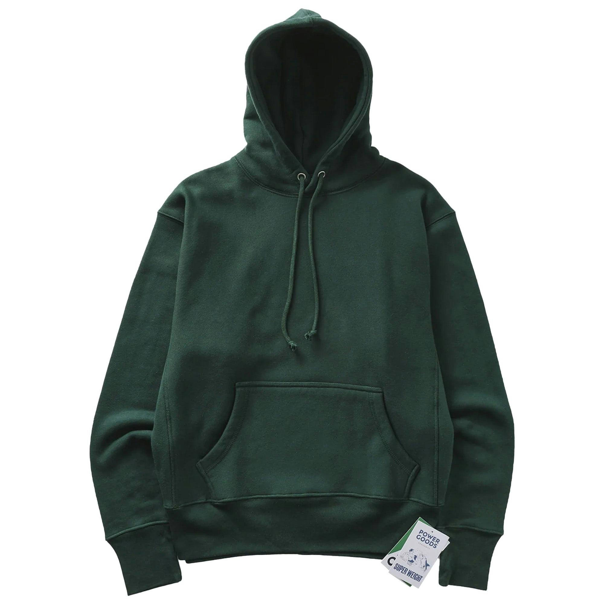 Power Goods Green Super Weight Hoodie - Forest - Medium