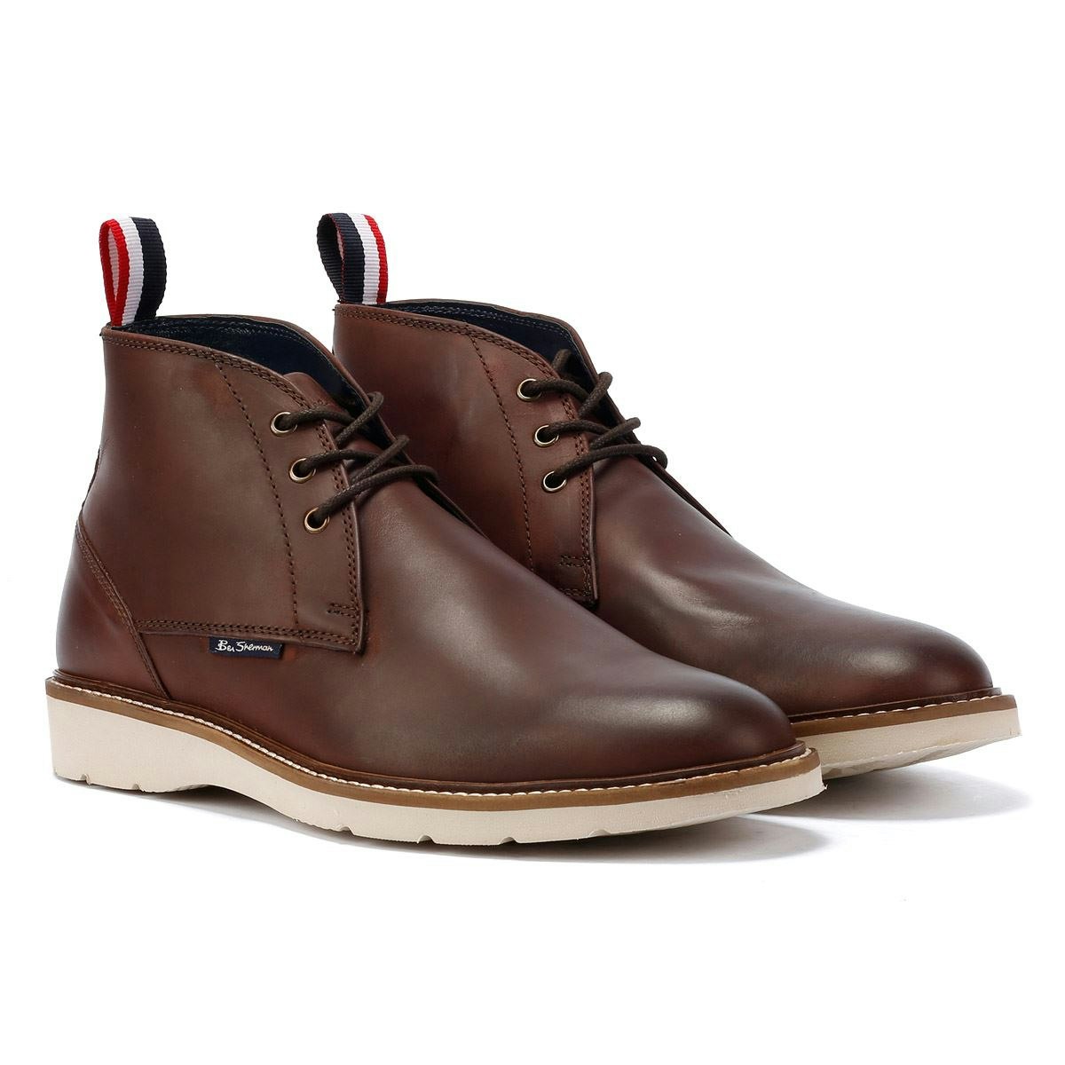 Ben Sherman Men's Burgundy - Bs34610 Hampton Leather Boots - Burgandy - Uk 11 / Eu 45 / Us 12