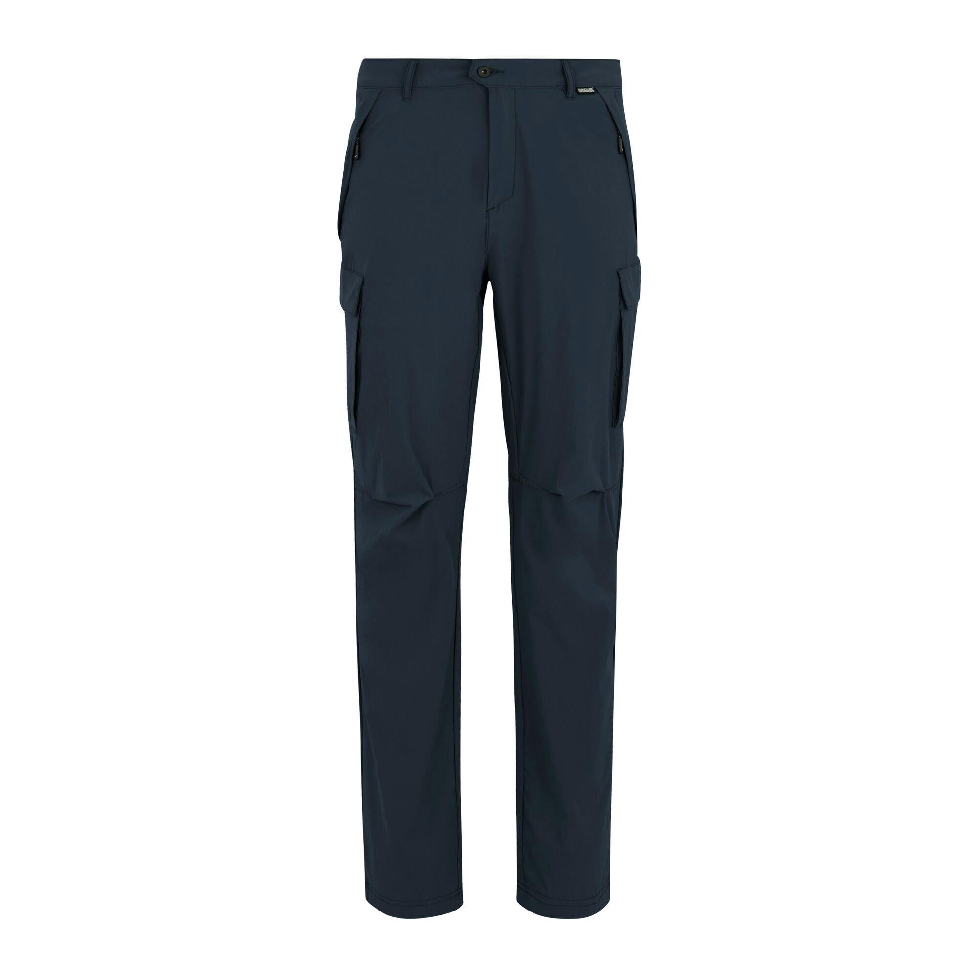 Regatta Men's Blue Summer Questra Cargo Trousers - Navy - 32R - Navy - 86% Polyamide/14% Elastane