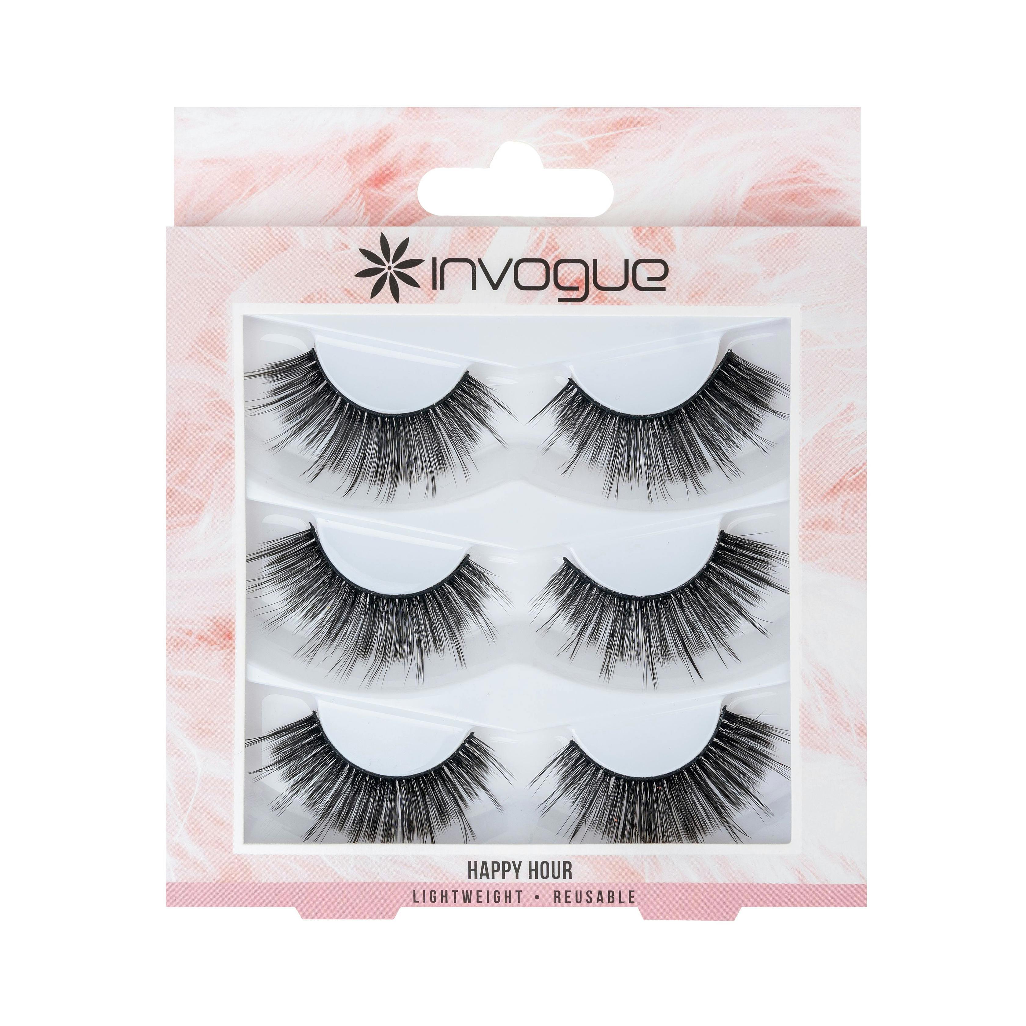 Invogue False Eyelashes Happy Hour Multipack (3 Pairs) - False Eyelashes - Image 3