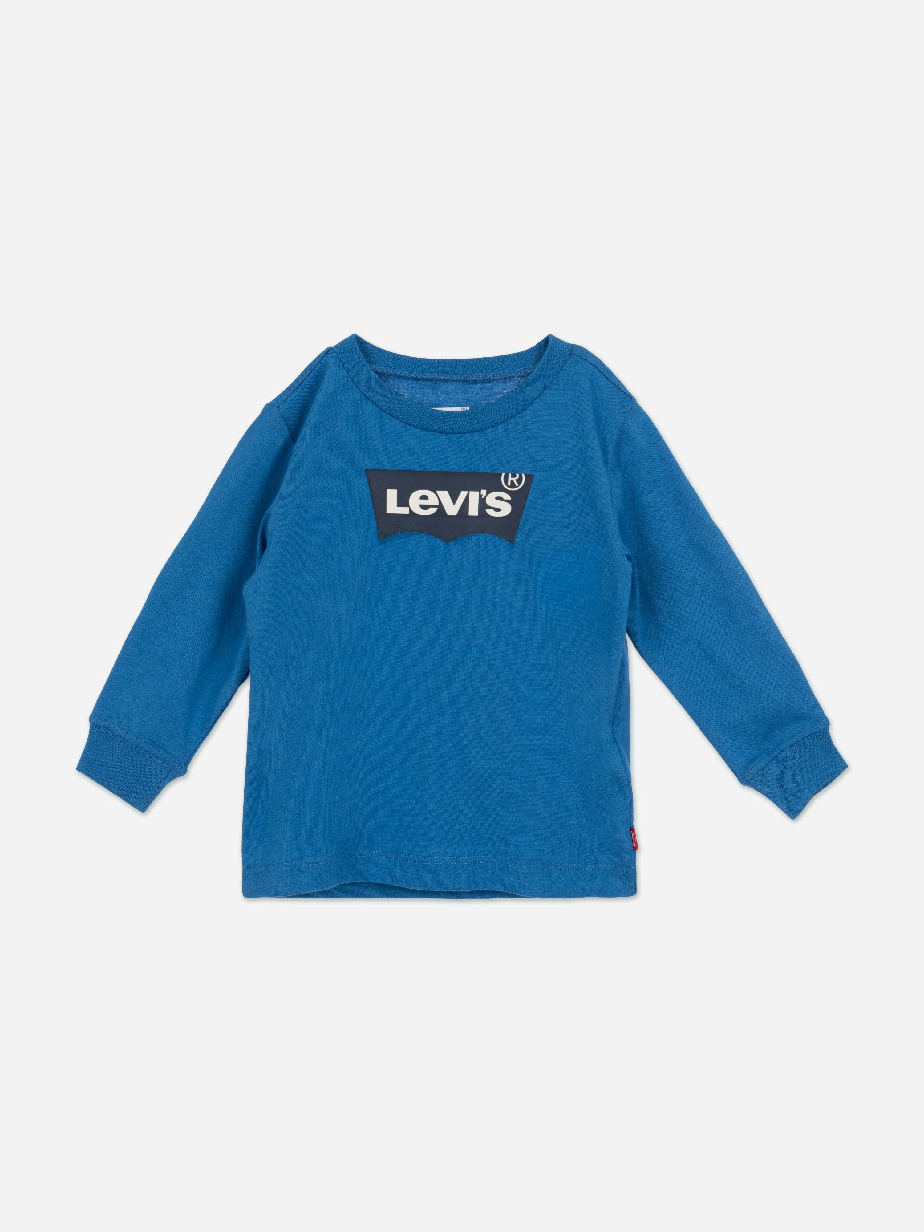 Levi's Kids Wear Boys Blue Levi's Baby Long Sleeve Batwing T-Shirt In - 36 Mths