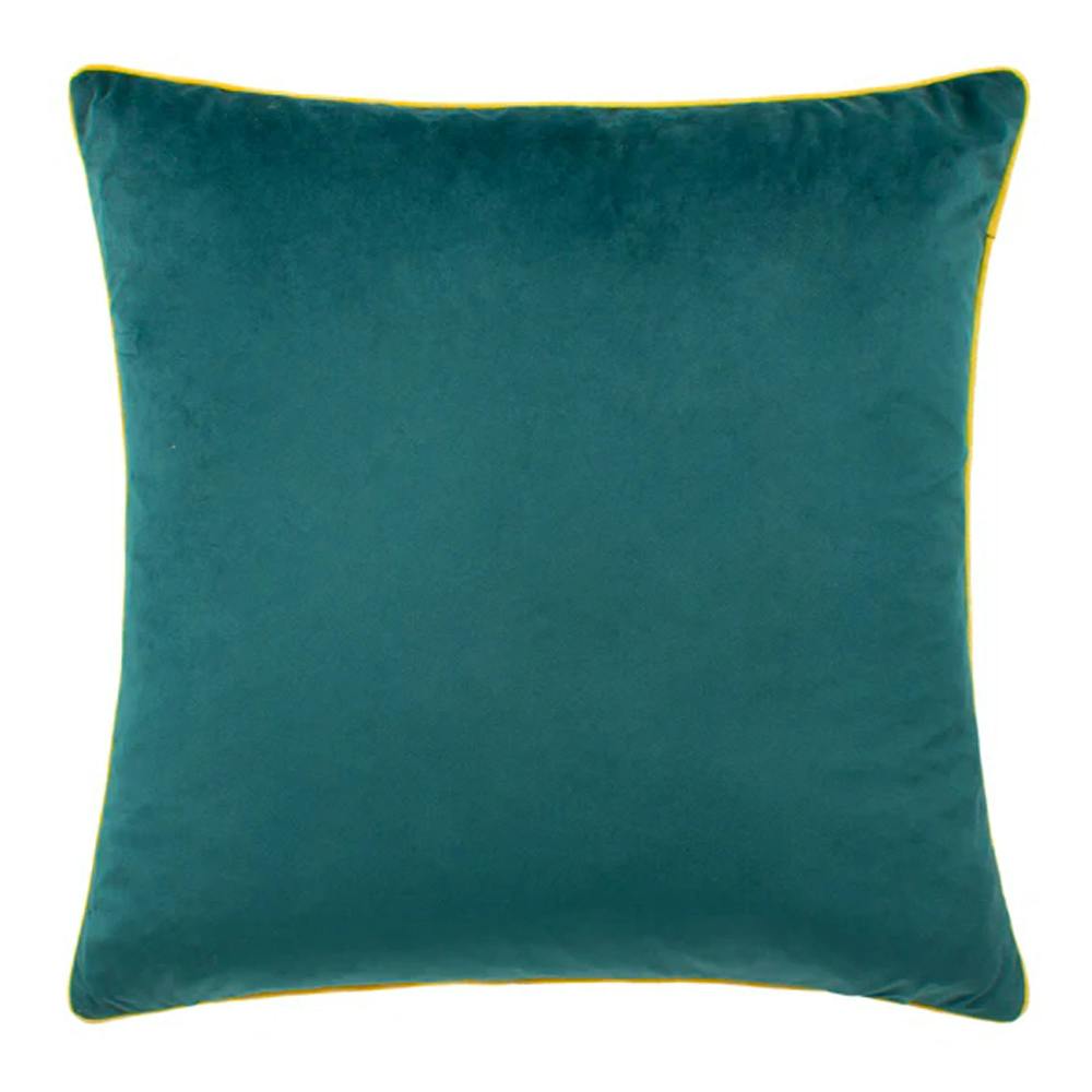 Furn Meridian Velvet Cushion Cover - Teal/Cylon - 45Cm X 45Cm - Teal/Cylon - 100% Polyester