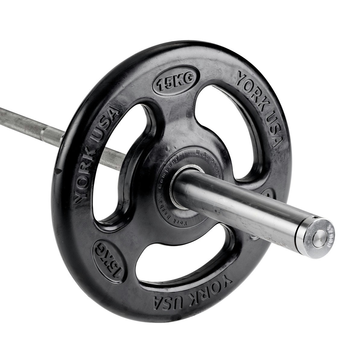 York Barbell Iso-Grip Rubber Olympic Weight Plate 1 X 15Kg