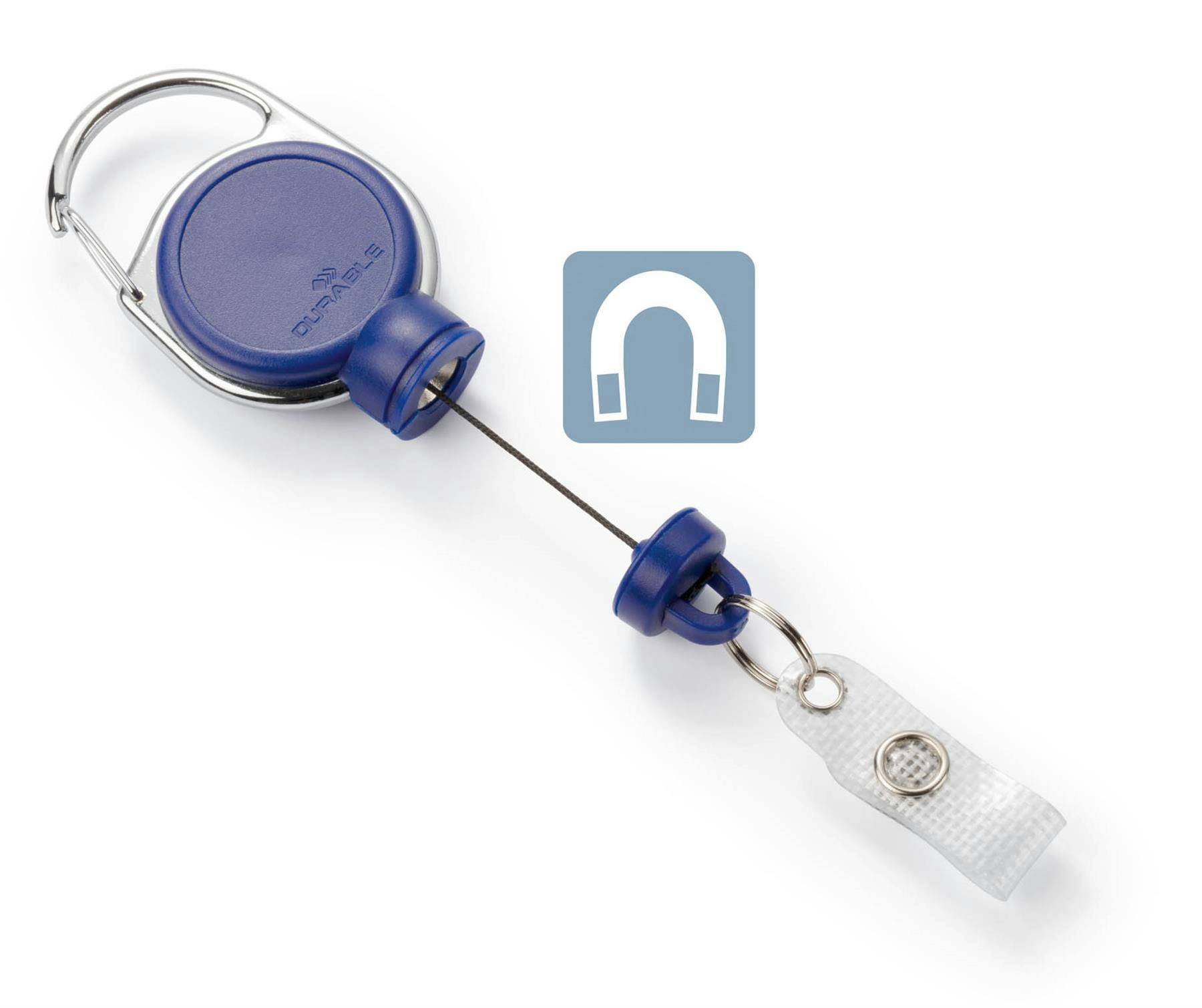 Durable Blue Extra Strong Retractable Clip Badge Reels For Id & Keys |