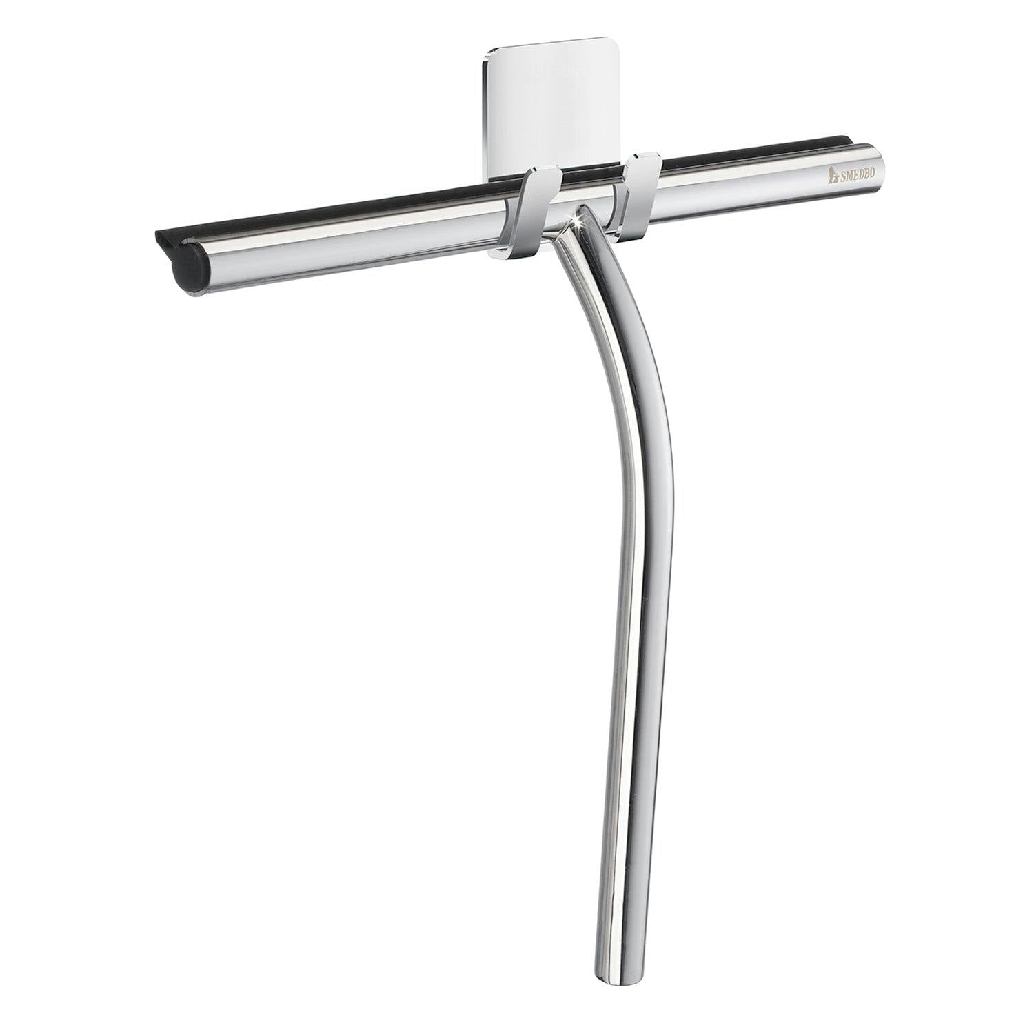 Smedbo Chromed Stainless Steel Glass Shower Squeegee With Self Adhesive Hanging Hook