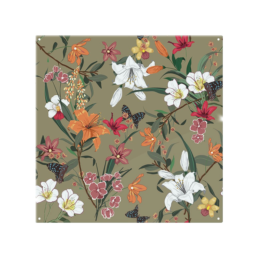 Benjamin Tate Design Light Selection Of Flowers Splash Back - Size 60 X 50Cm