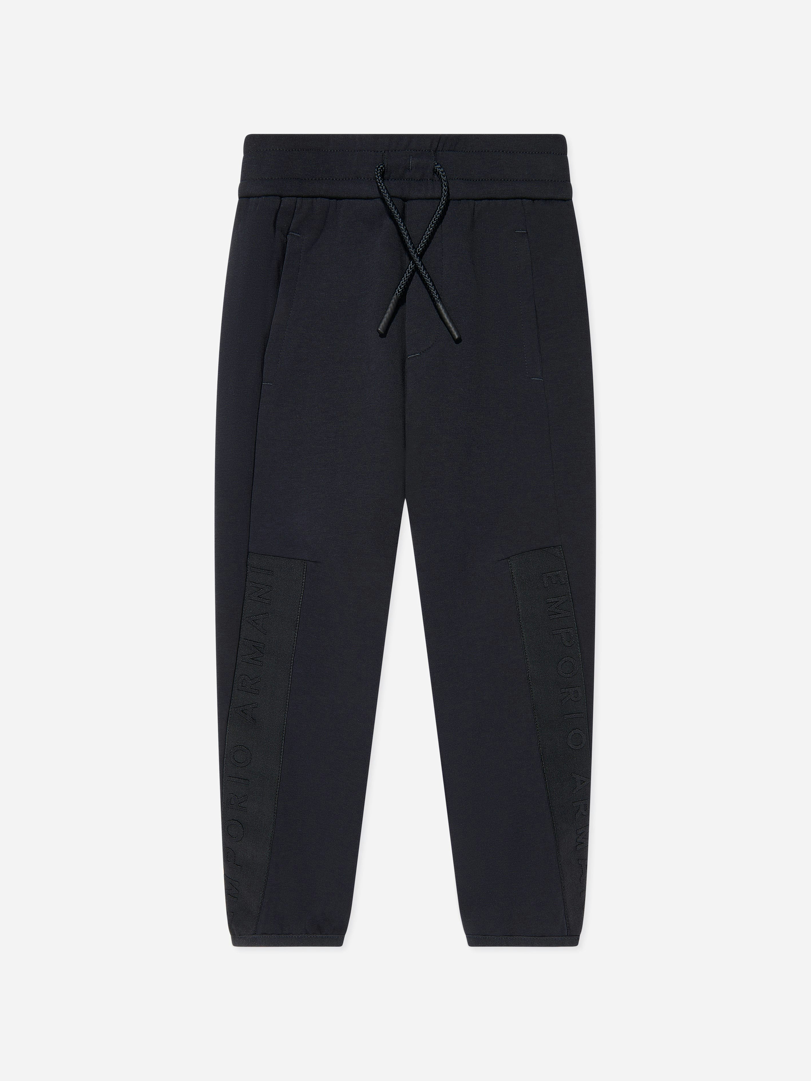 Emporio Armani Boys Blue Logo Joggers In Navy - 4 Yrs