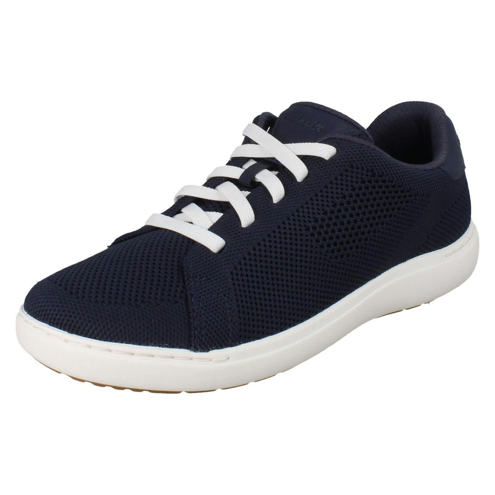 Clarks Women's Slip On Trainers Nalle Walk - Navy Knit - Uk 7