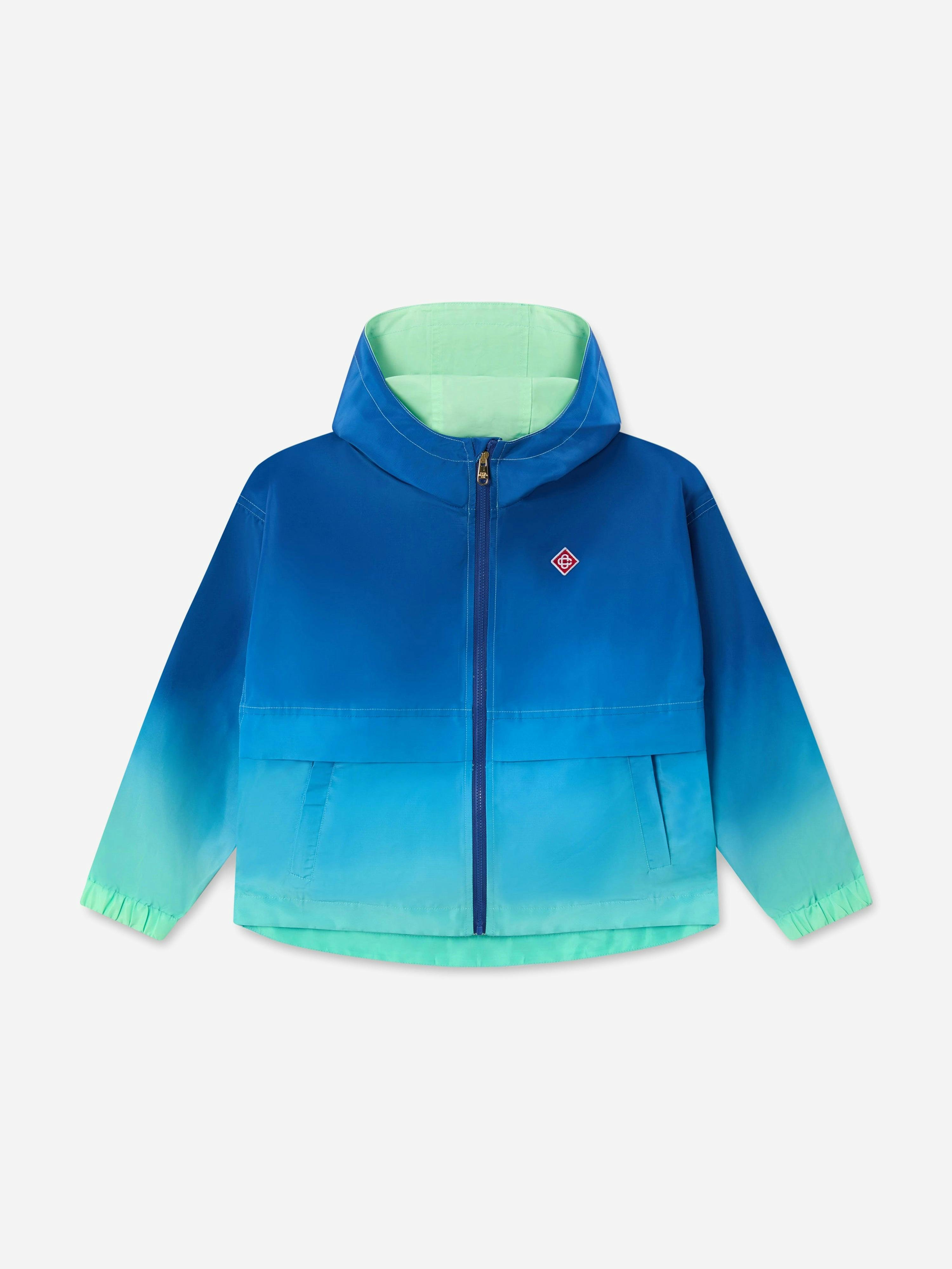 Casablanca Boys Blue Kids Gradient Hooded Jacket In - 3 - 4 Yrs