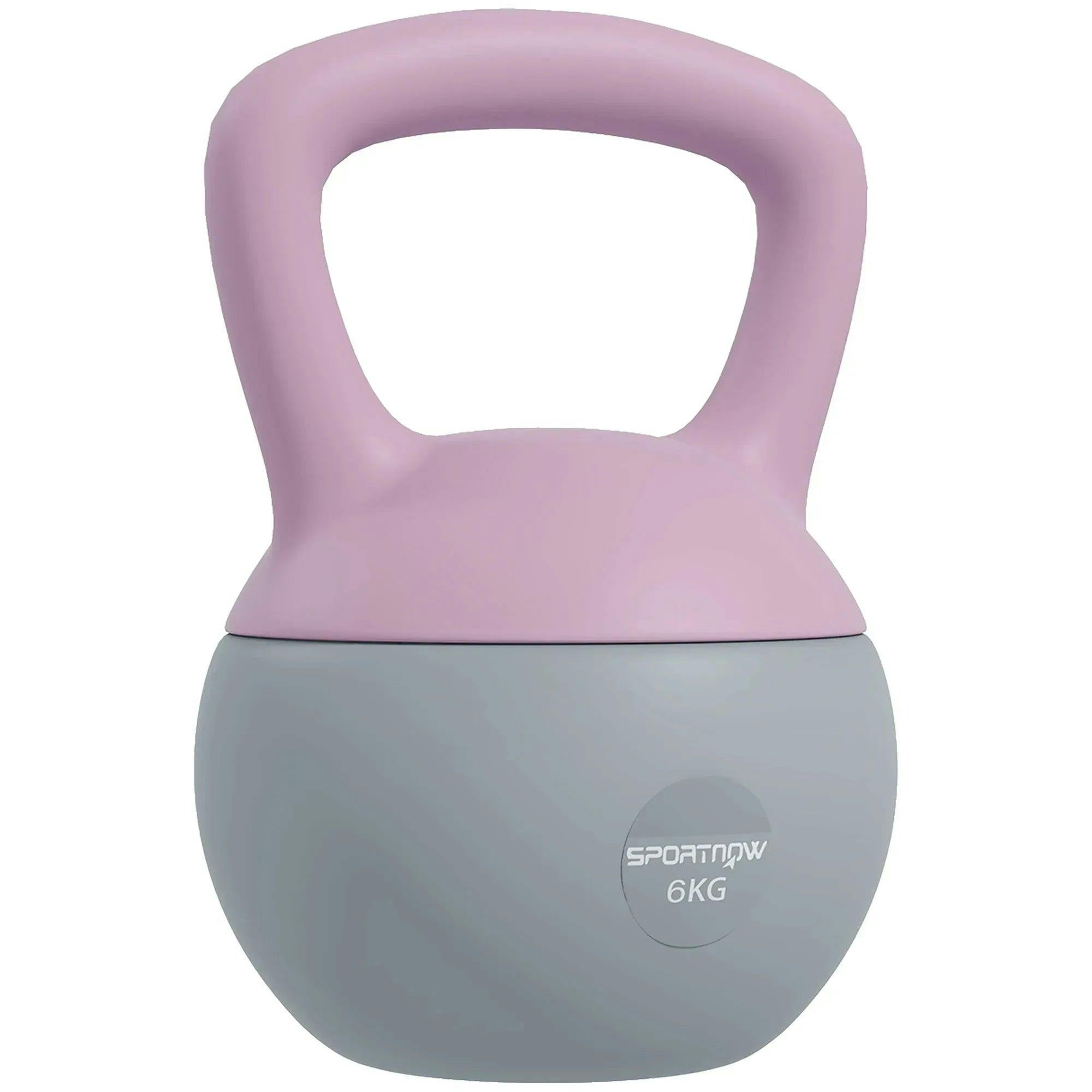 Sportnow Unisex Purple Kettlebell With Soft Body And Non-Slip Handle In 6Kg - Image 4